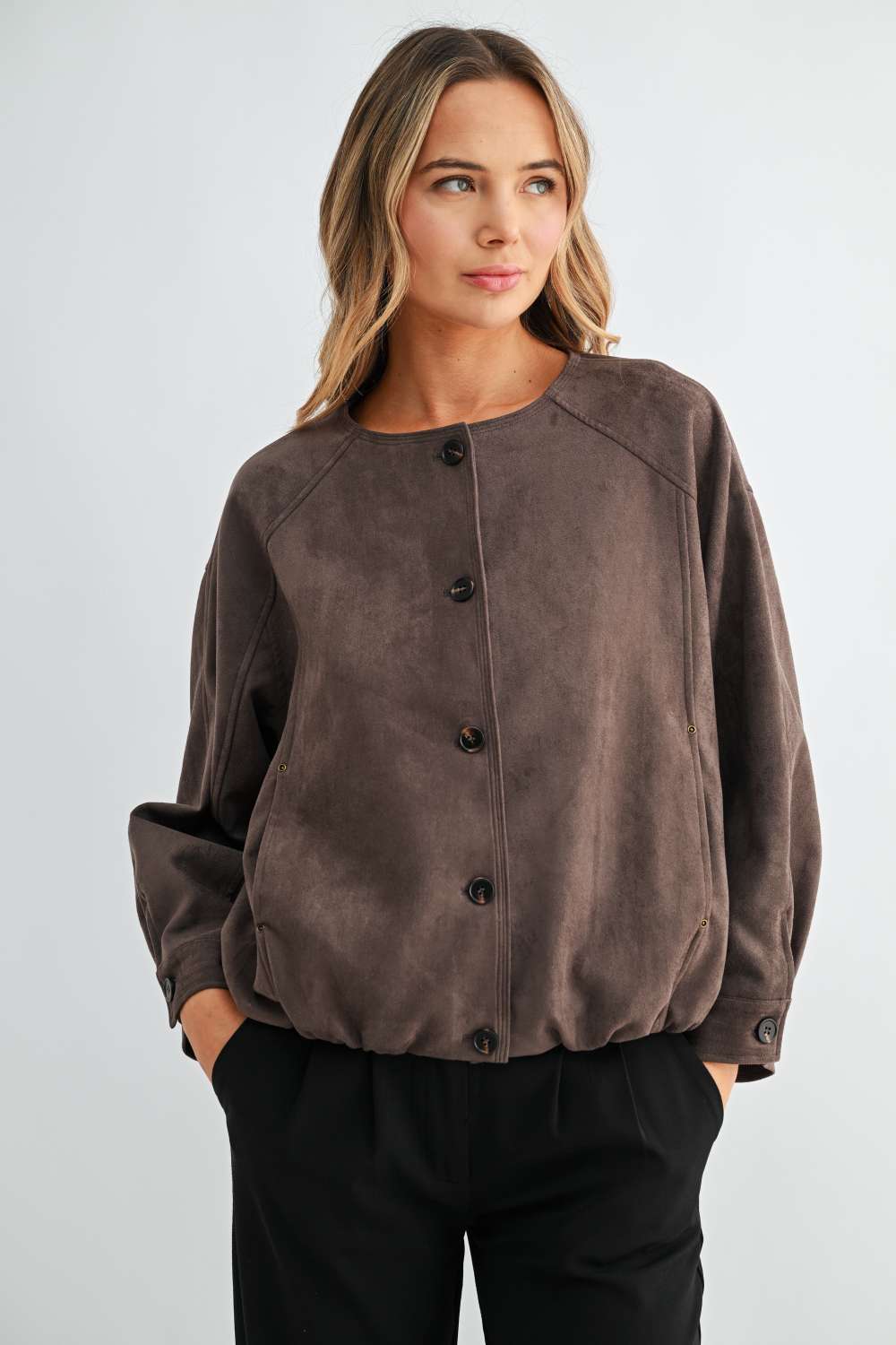 Adrian Stretch Suede Jacket
