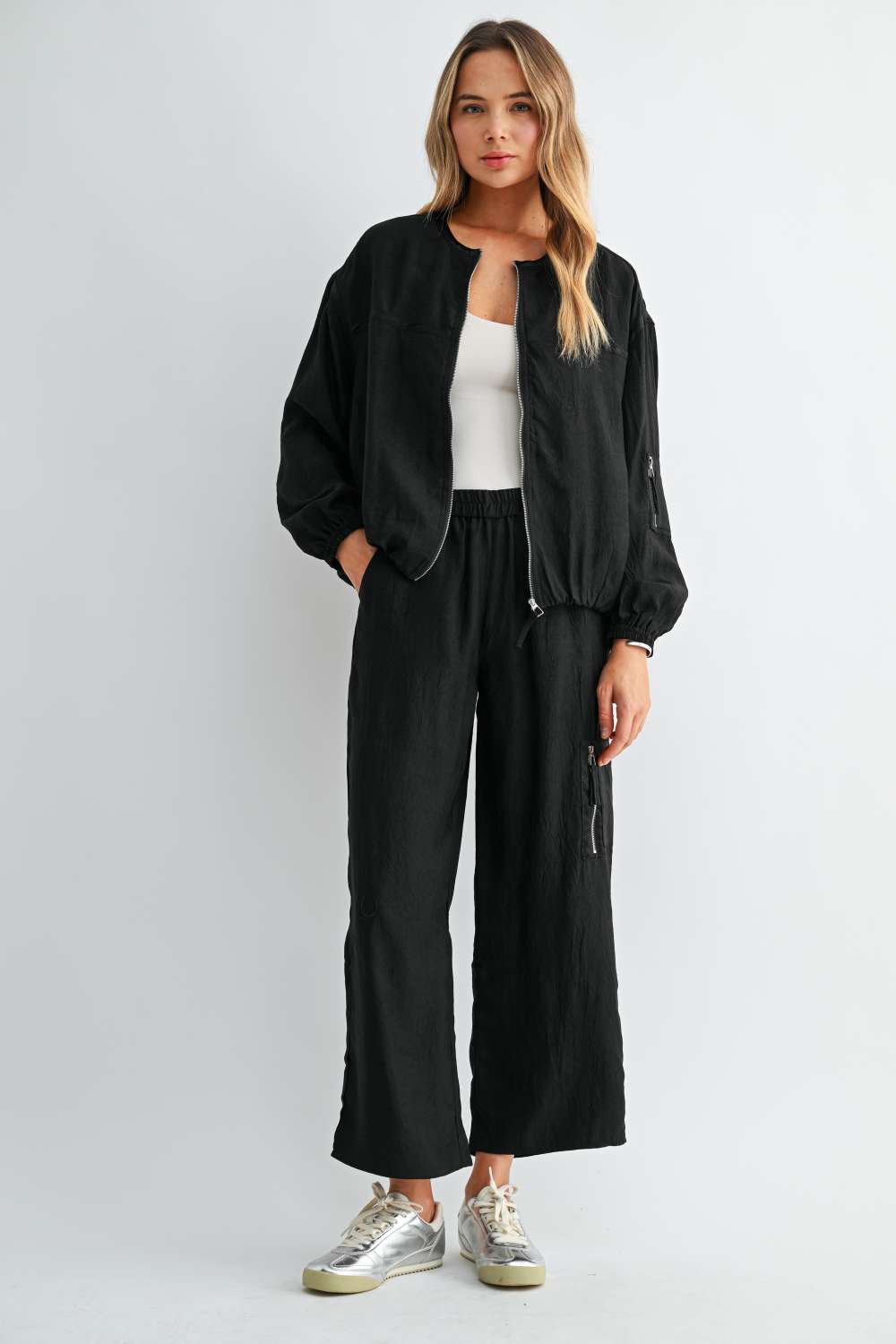 Corbin Wide-Leg Parachute Utility Pants