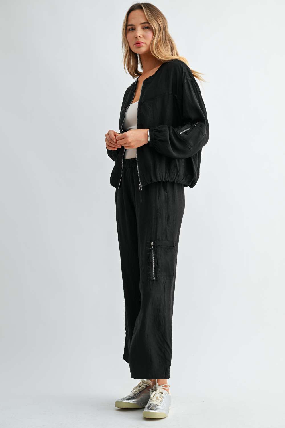 Corbin Wide-Leg Parachute Utility Pants
