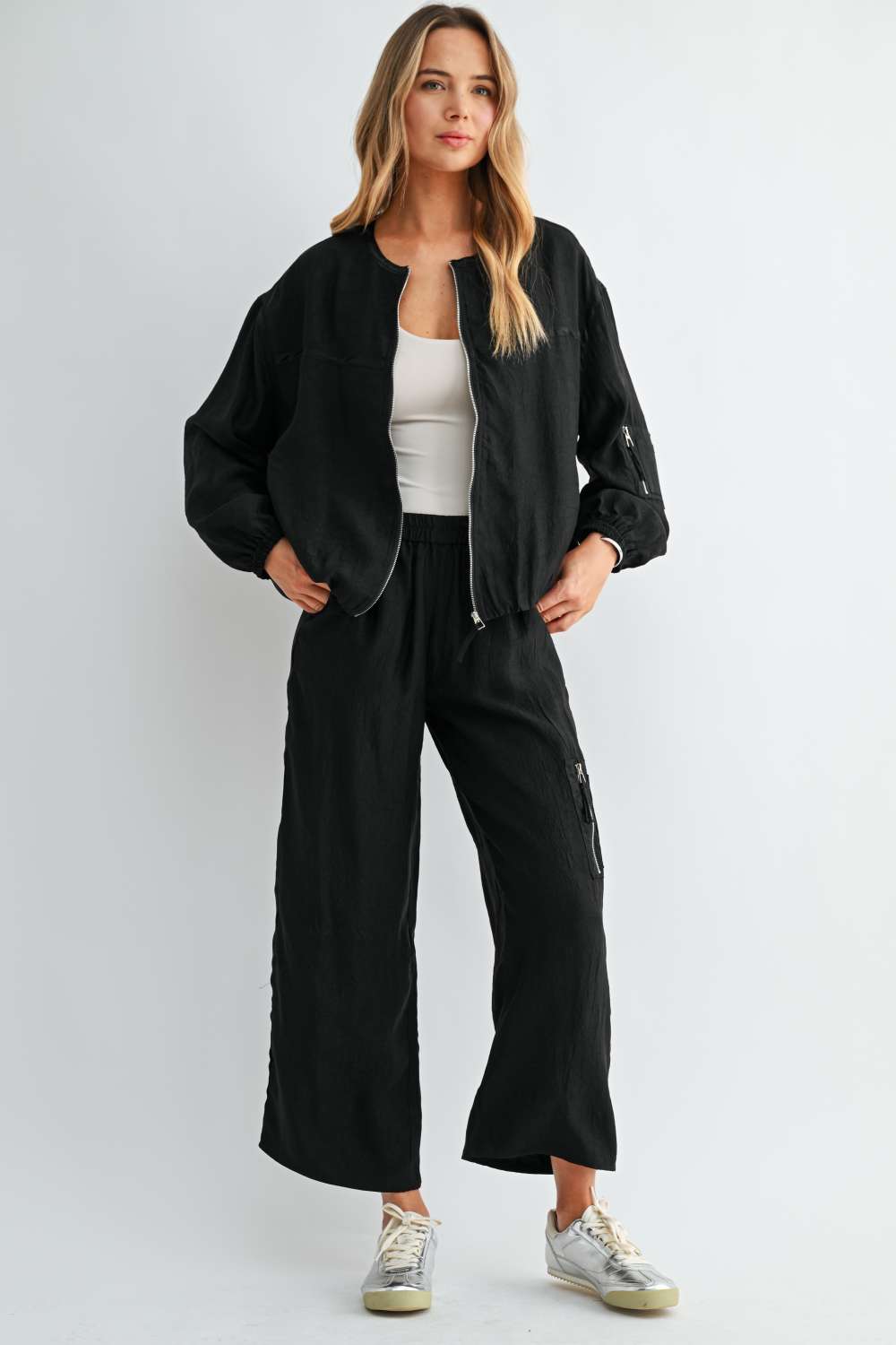 Corbin Wide-Leg Parachute Utility Pants