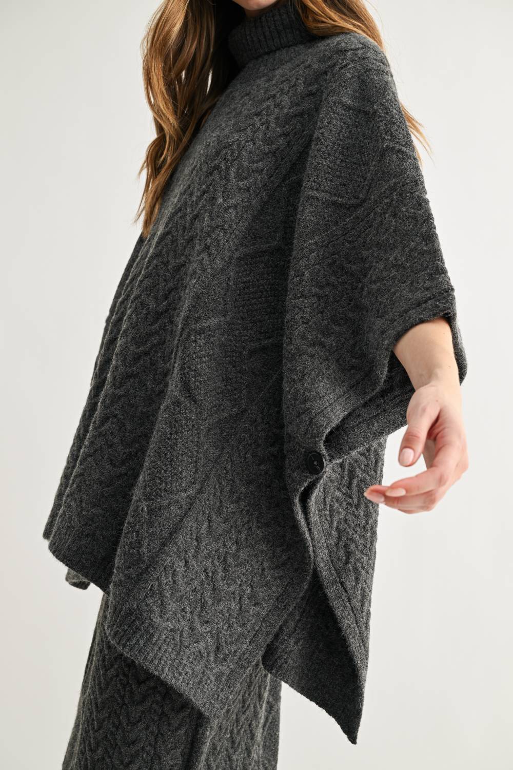 Samuel Cable Knit Sweater Poncho