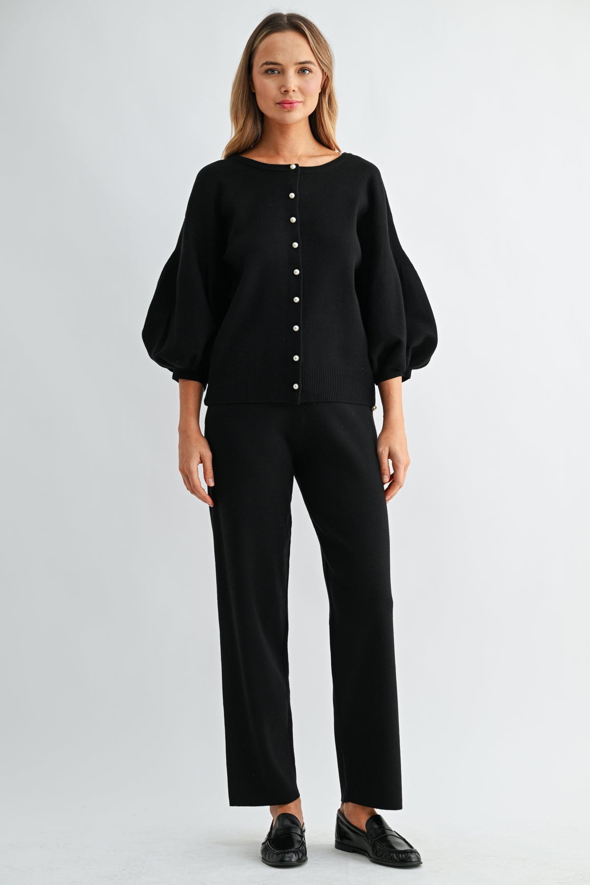 Sherwin Knitted Pant with Pearls