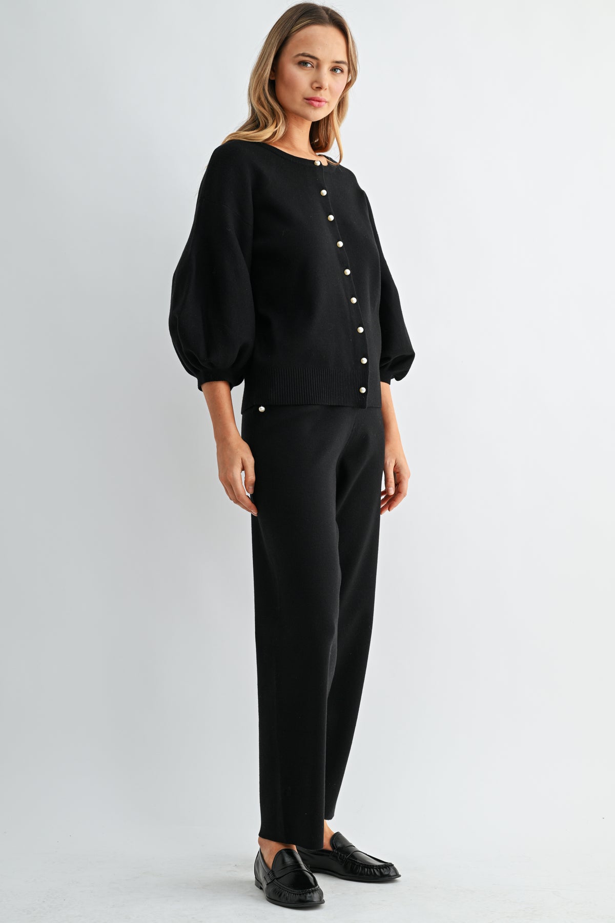 Sherwin Knitted Pant with Pearls