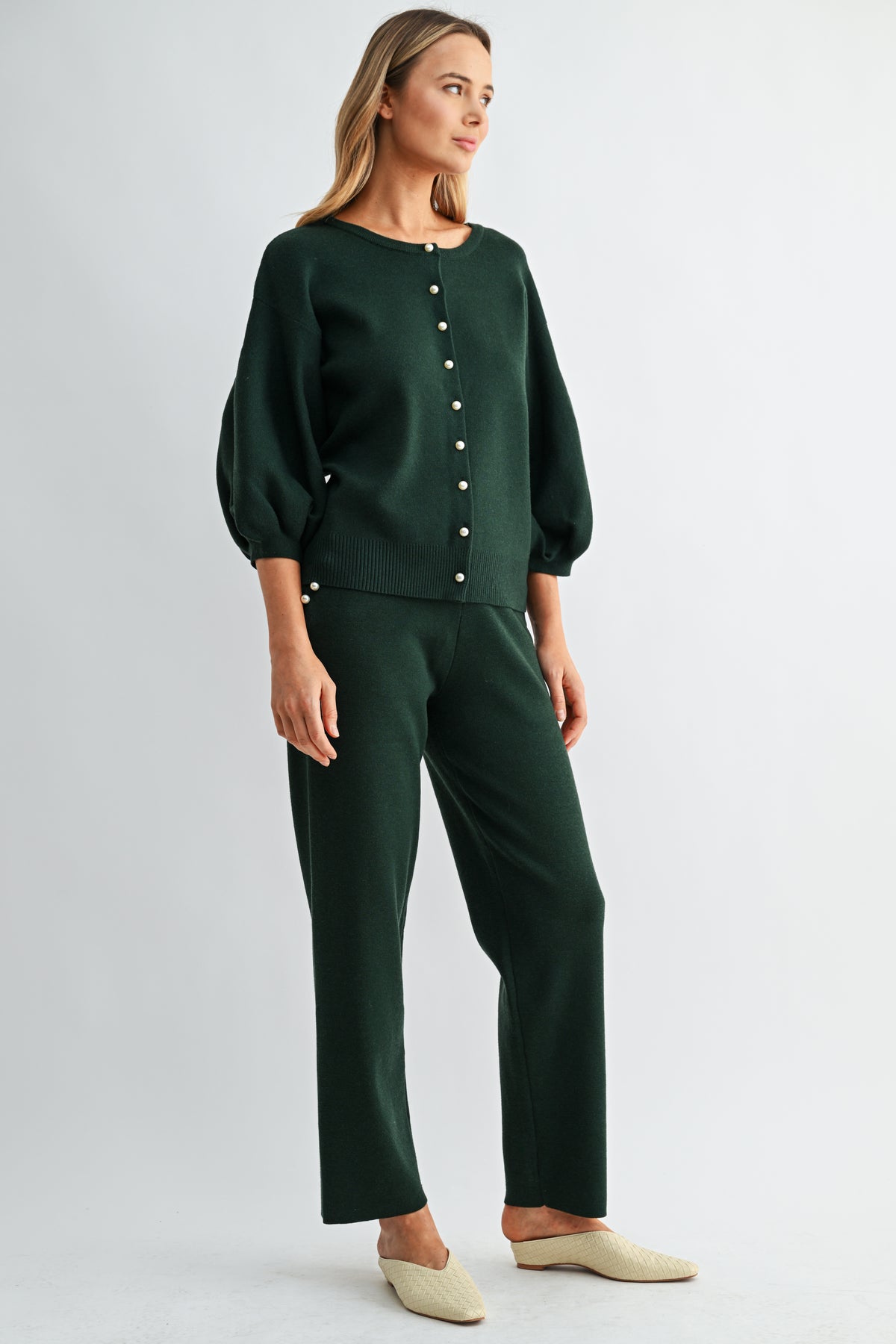 Sherwin Knitted Pant with Pearls