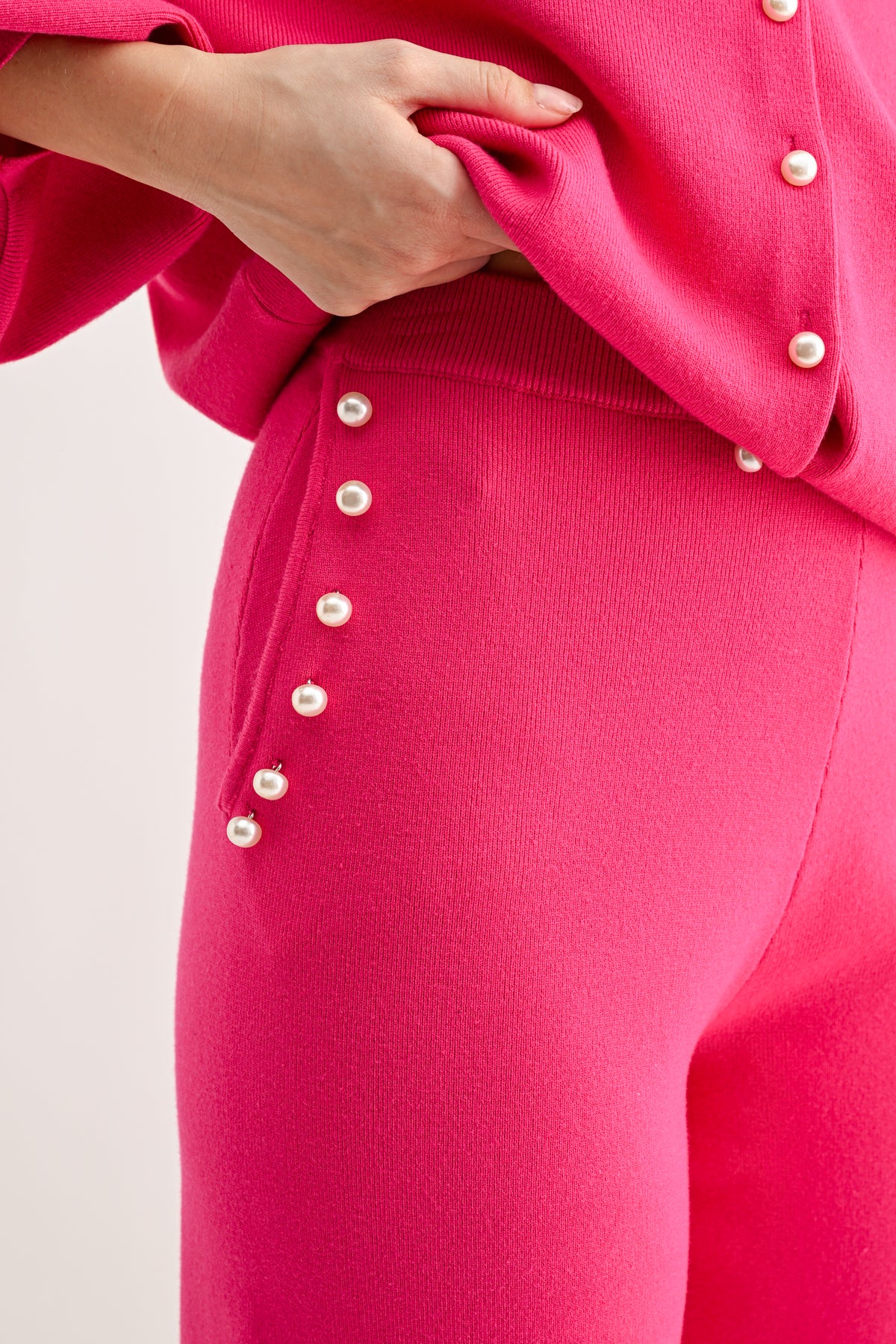 Sherwin Knitted Pant with Pearls