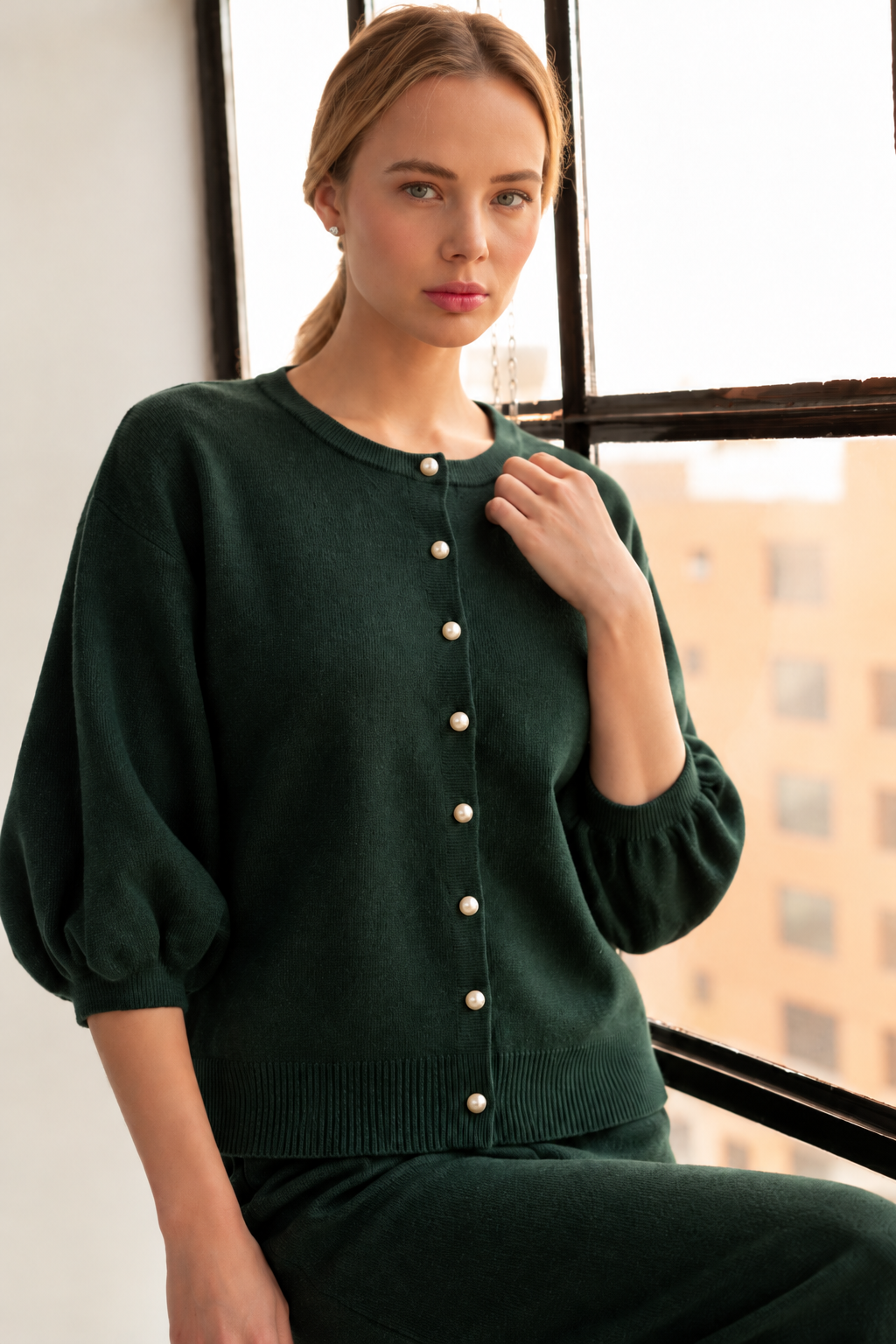 Sherwin Knitted Pant with Pearls