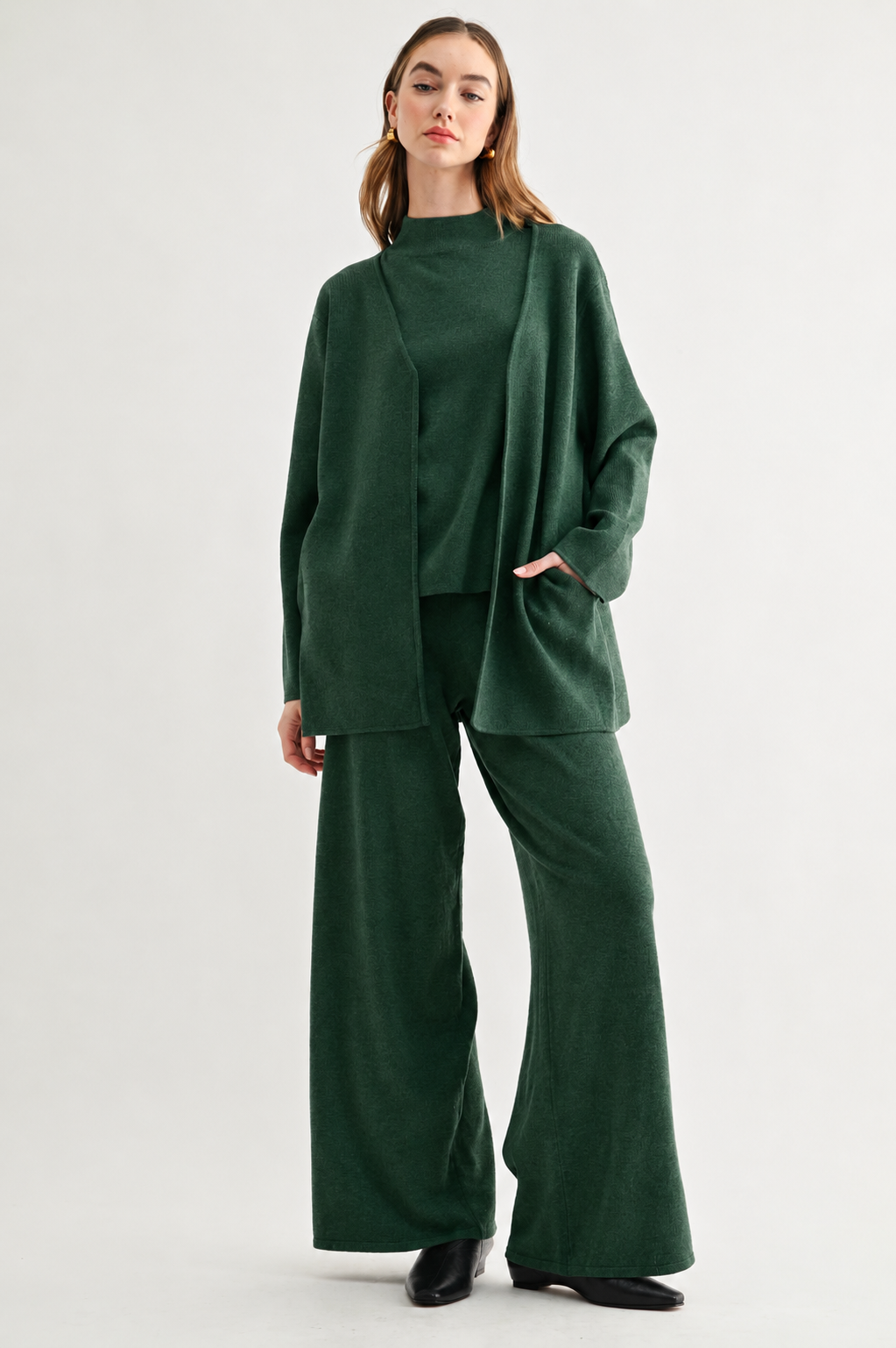 Sabina Oversized Open-Front Knit Cardigan