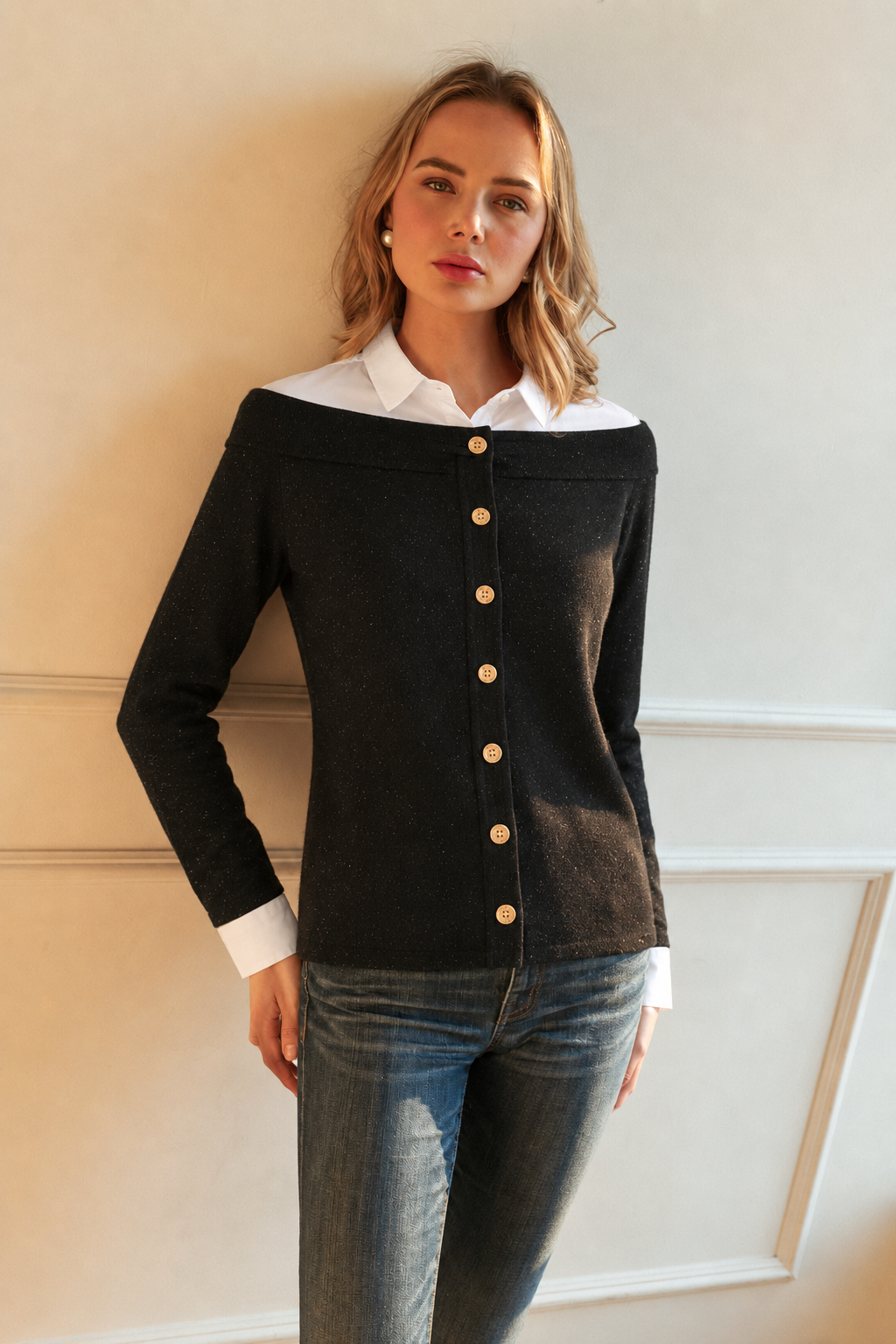 Sakari Off-Shoulder Knit Top