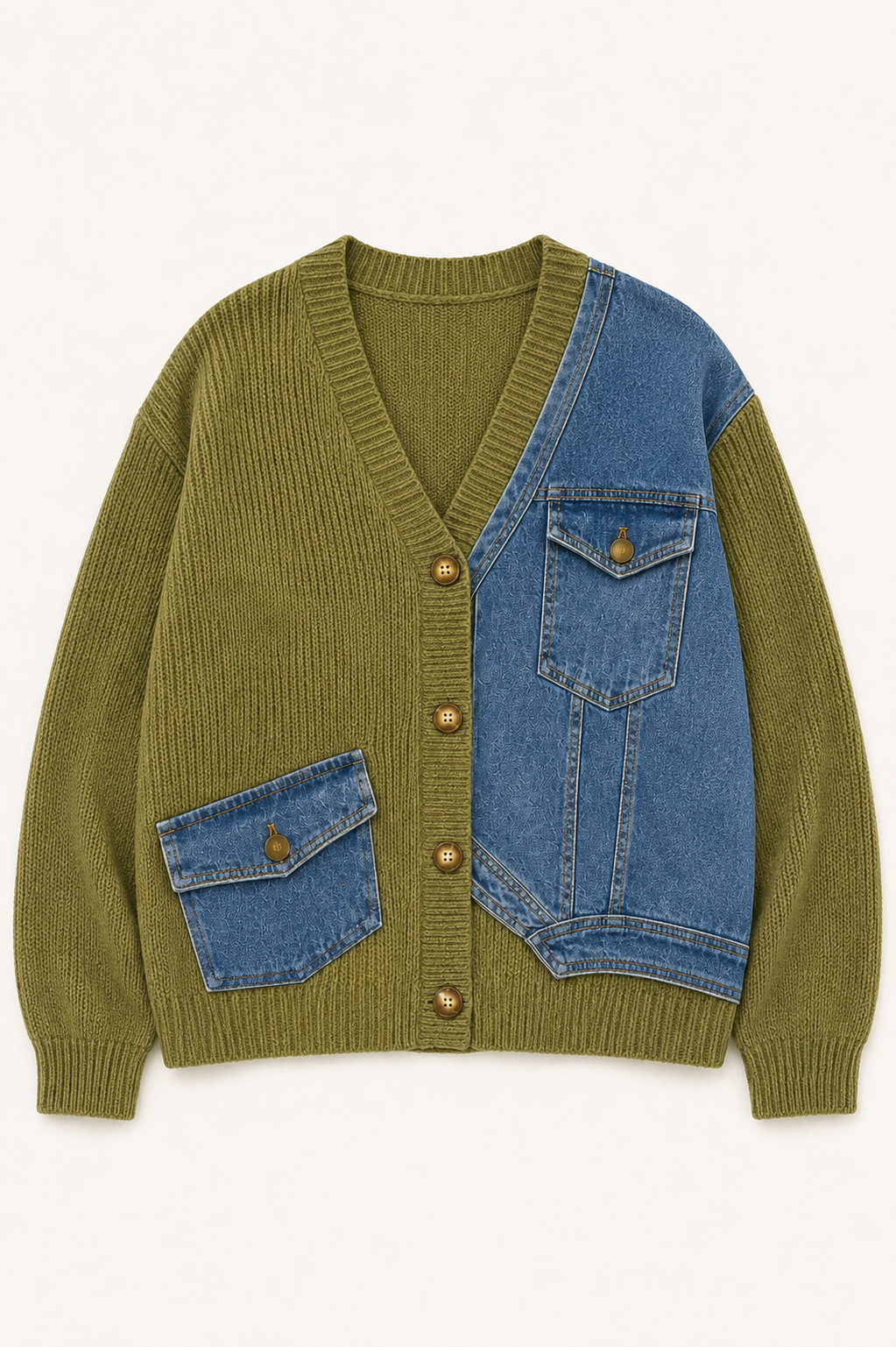 Dana Knit Denim Cardigan