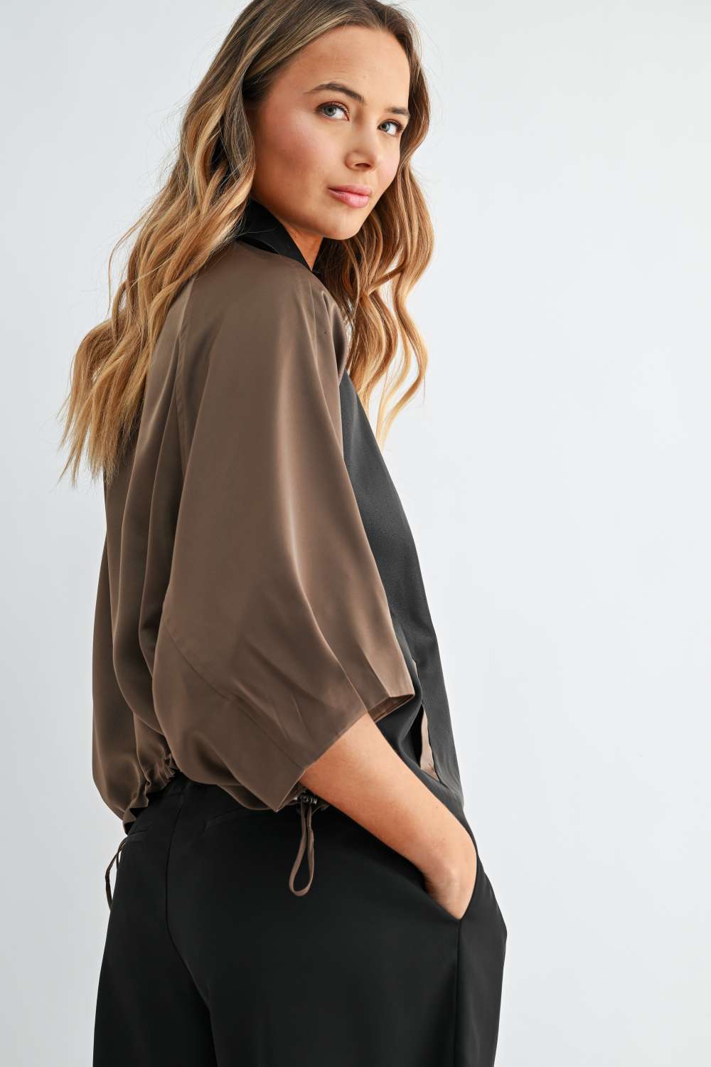 Jason Mix Media Leather Panel Jacket