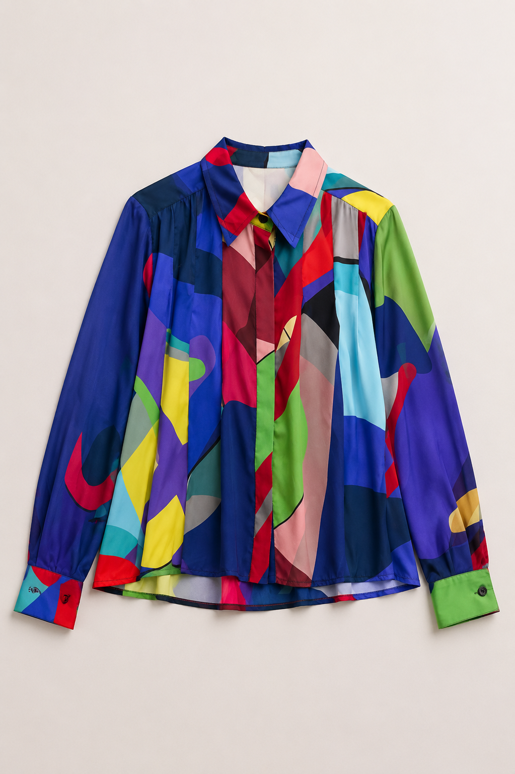 Celeste Printed Pleated Collared Top