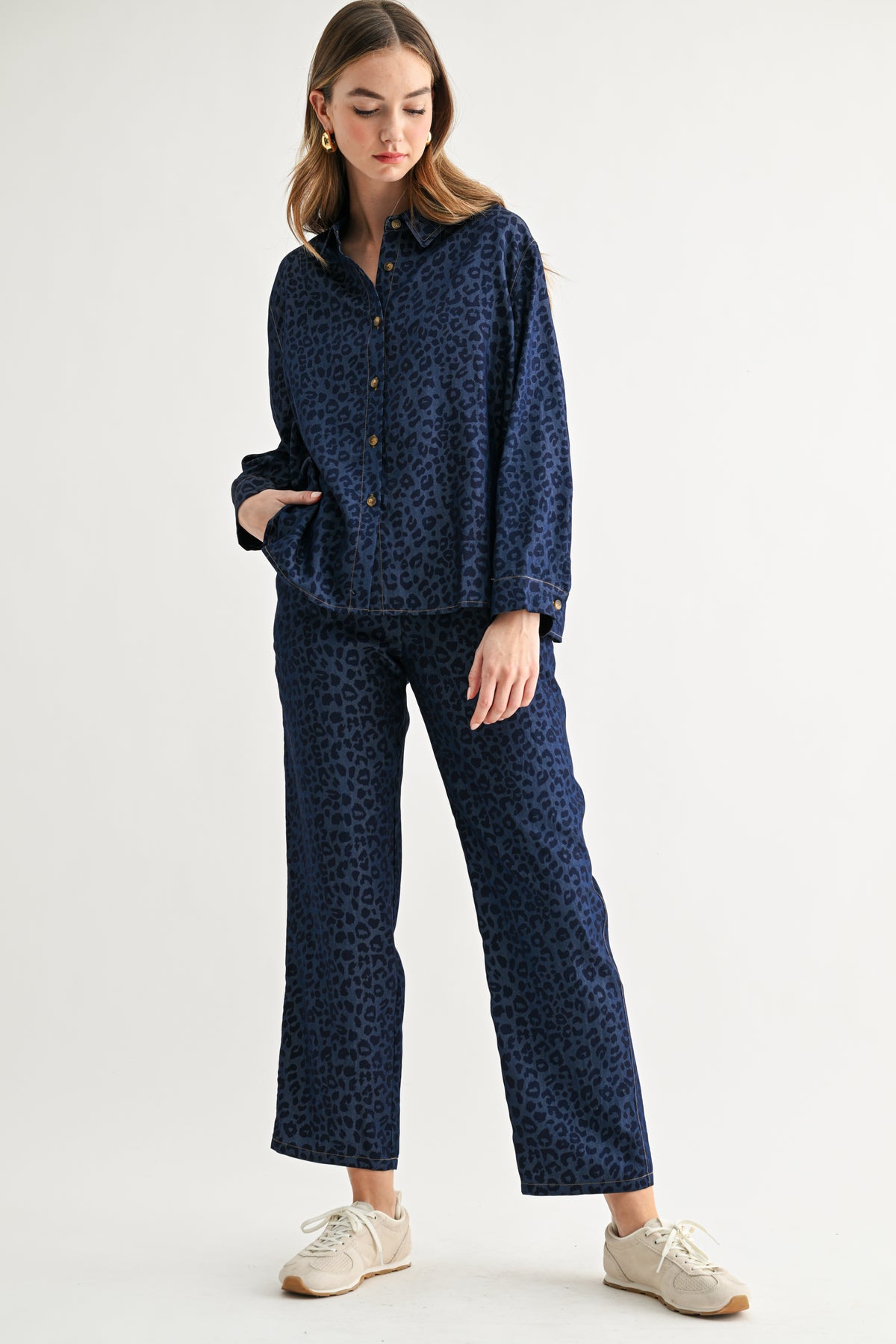 Cairo Woven Animal Print Pant