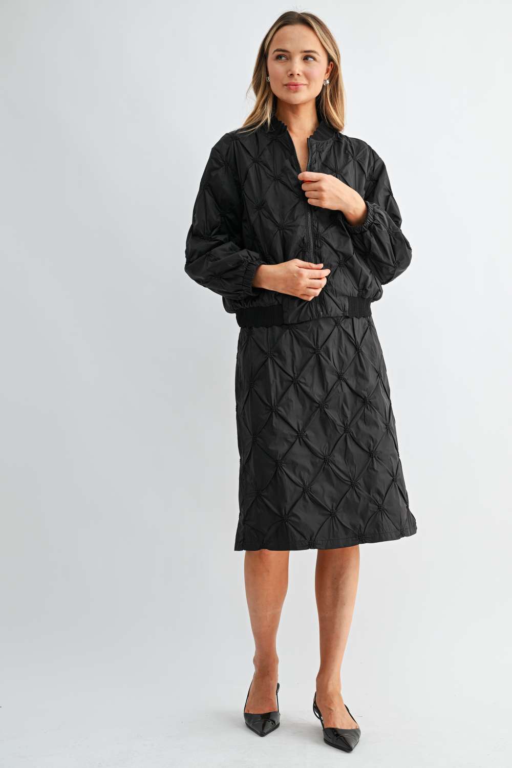 Jovie Quilted Parachute Bomber Jacket