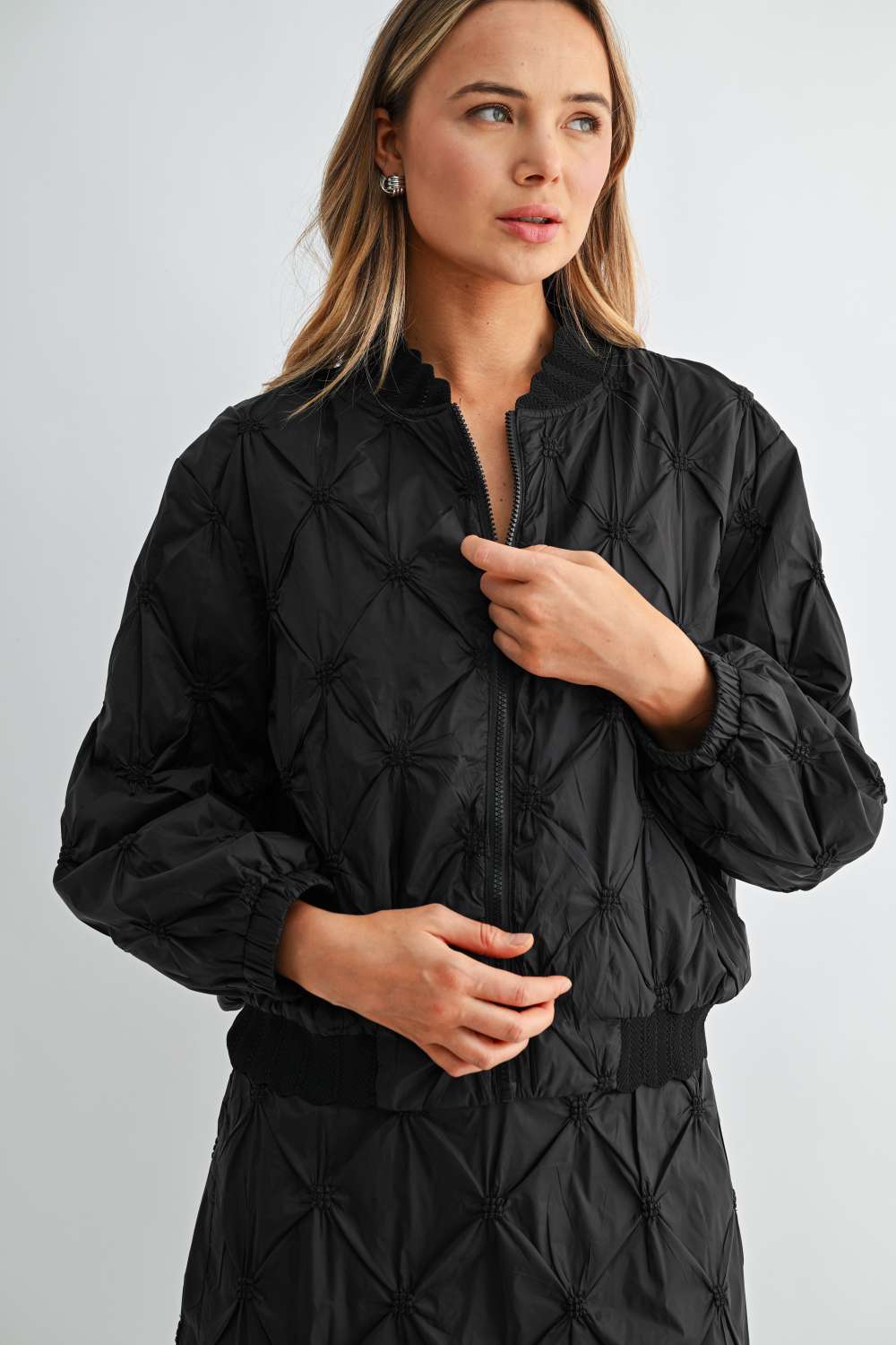 Jovie Quilted Parachute Bomber Jacket