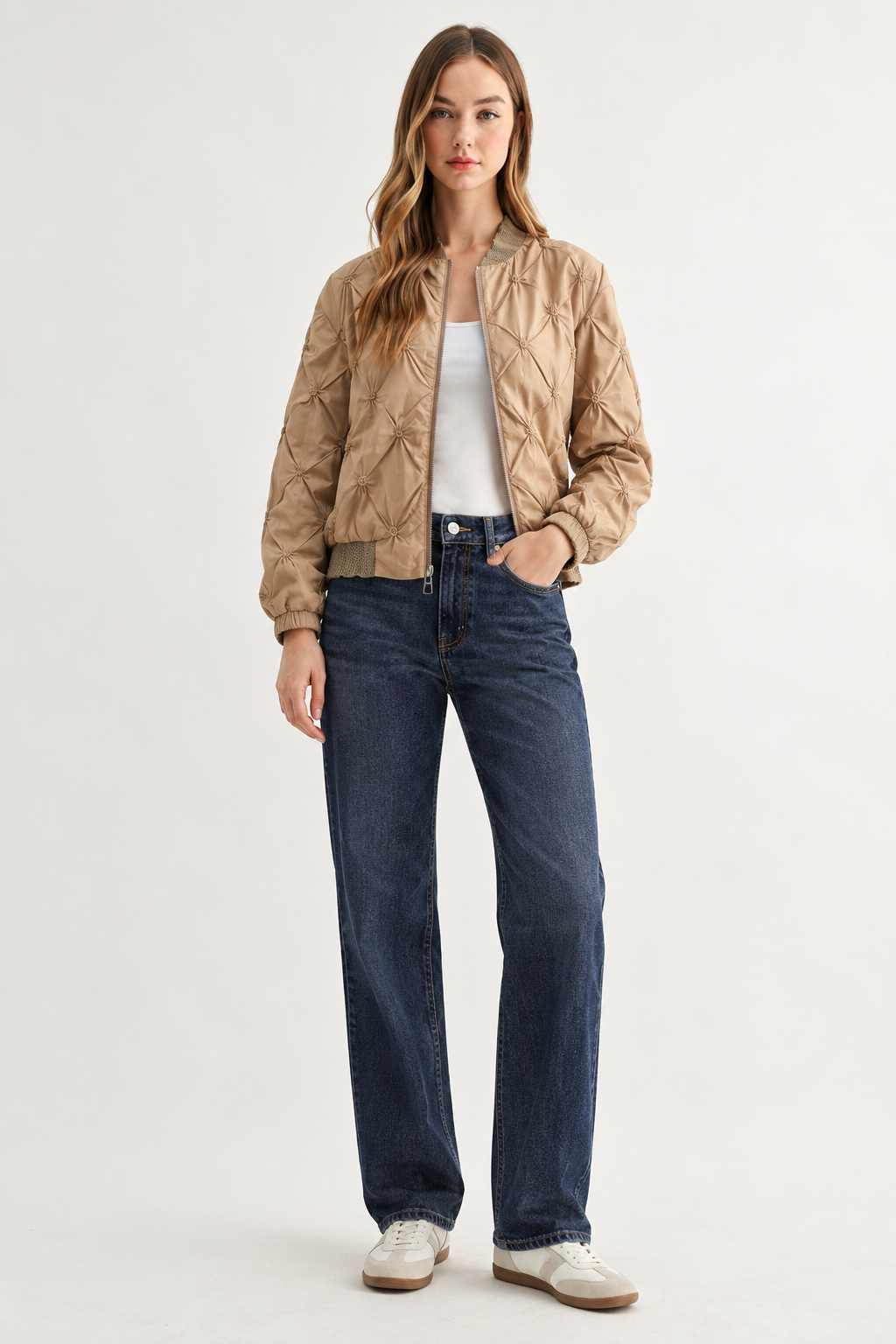 Jovie Quilted Parachute Bomber Jacket