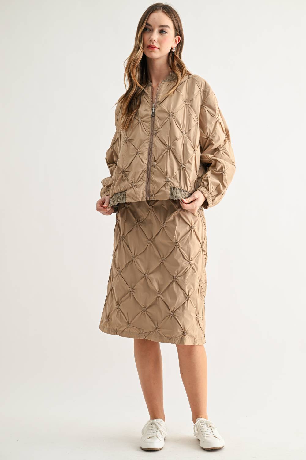 Jovie Quilted Parachute Bomber Jacket