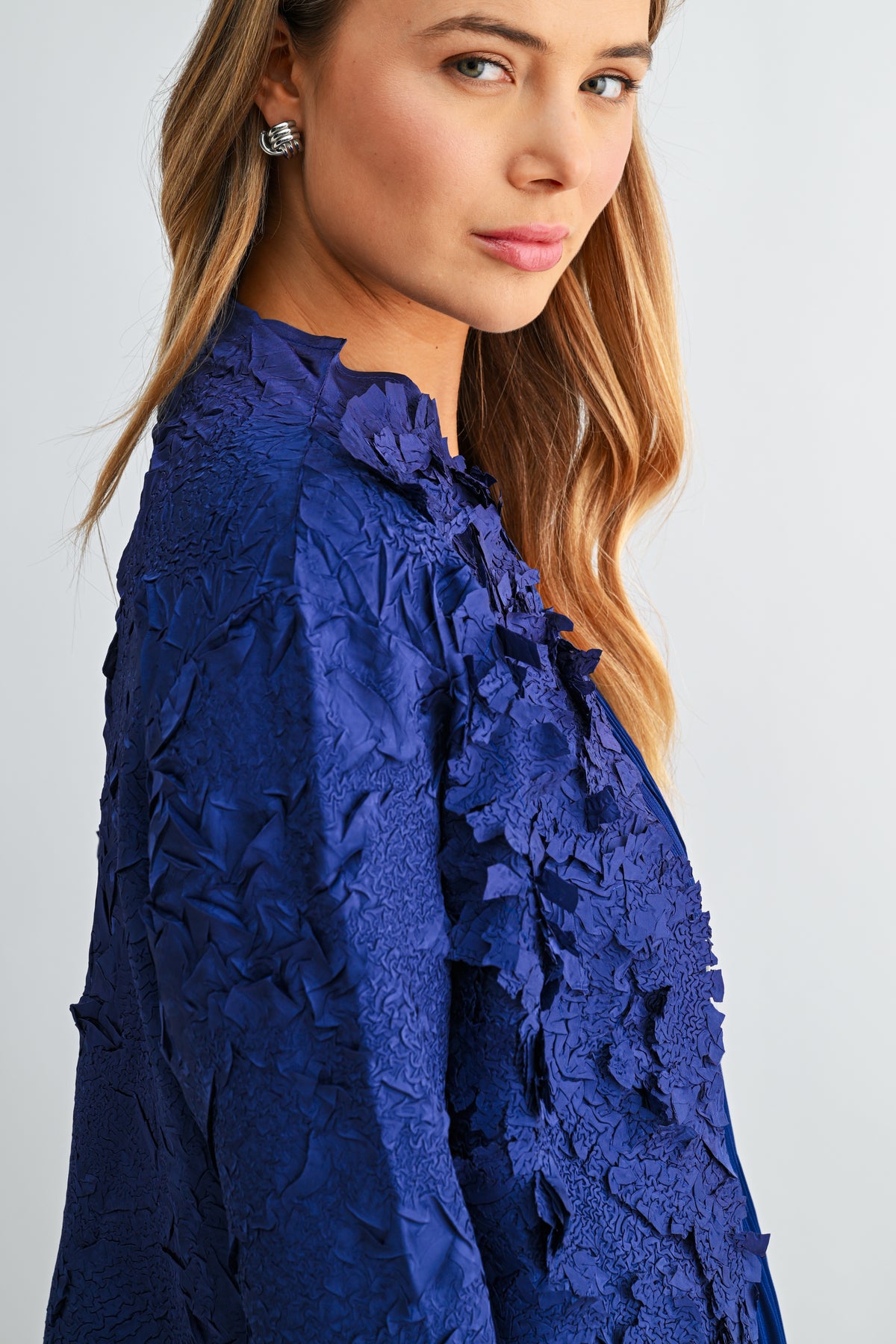 Carter Floral Textured Applique Cardigan
