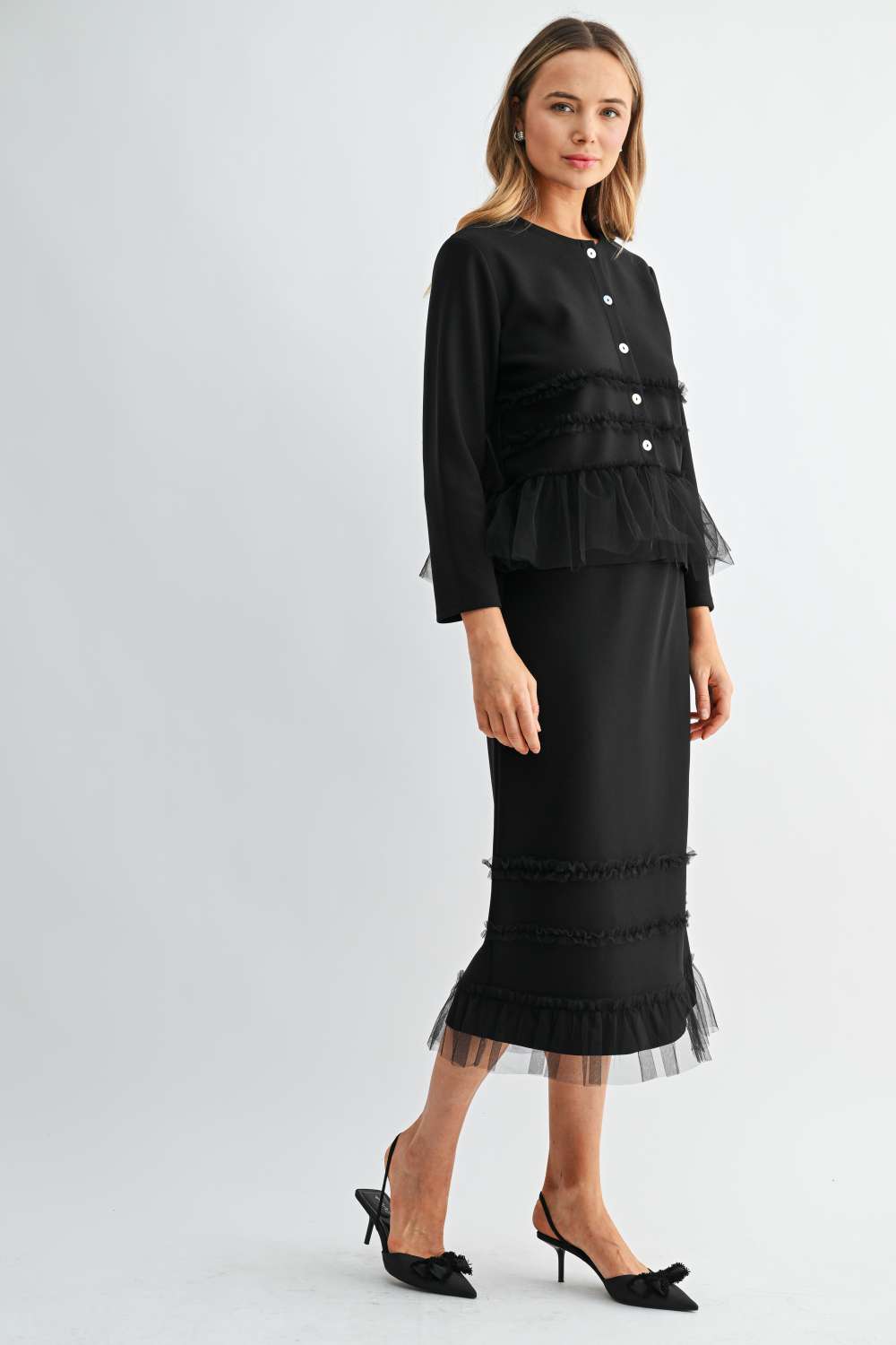 Kaylina Knit Ruffle Cardigan