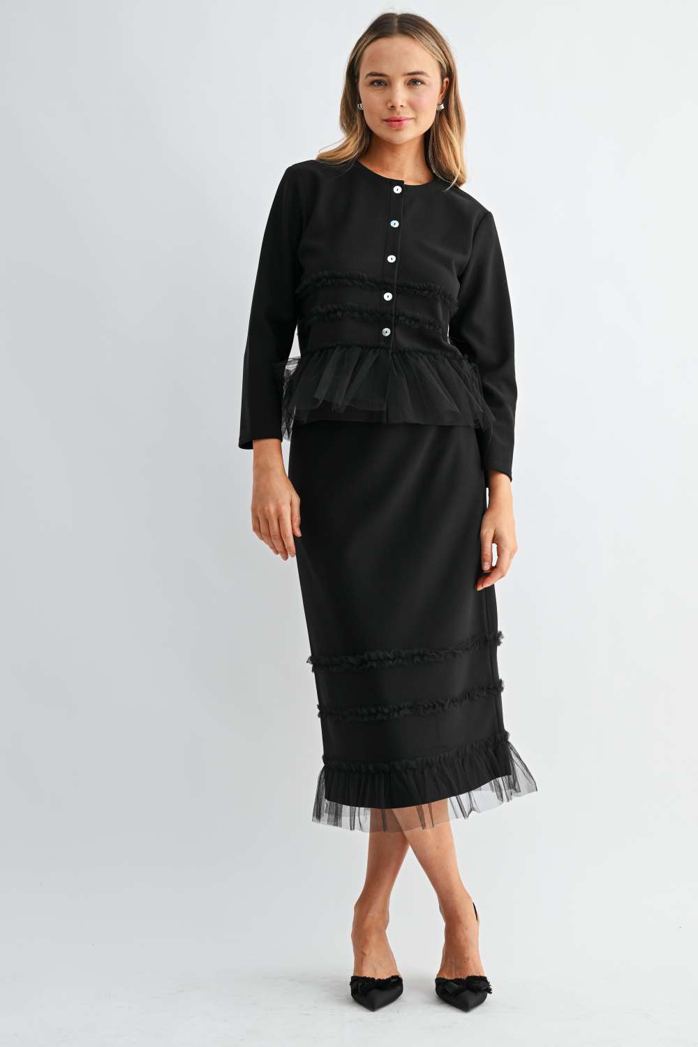 Kaylina Knit Ruffle Cardigan