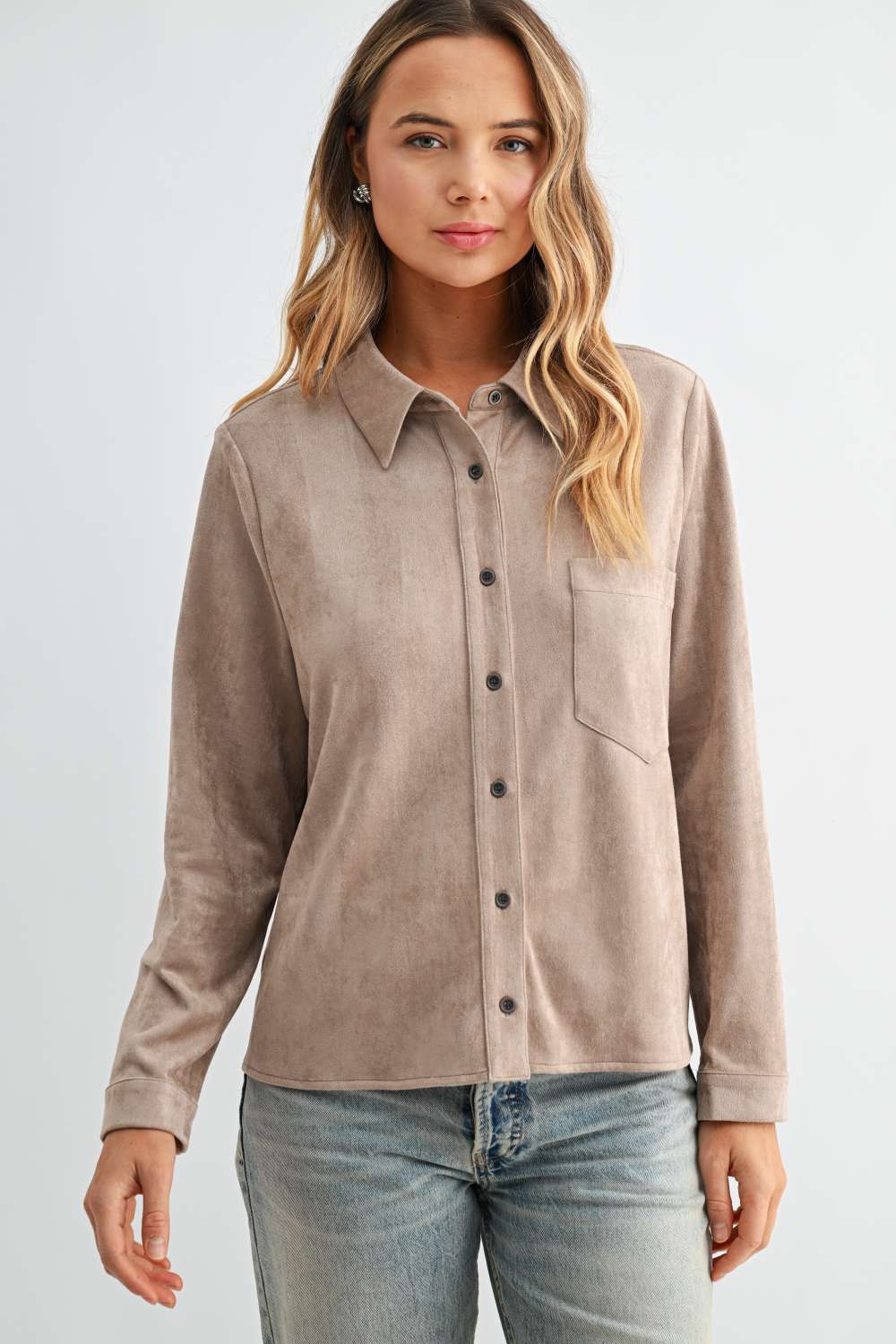 Azalea Stretch Suede Top