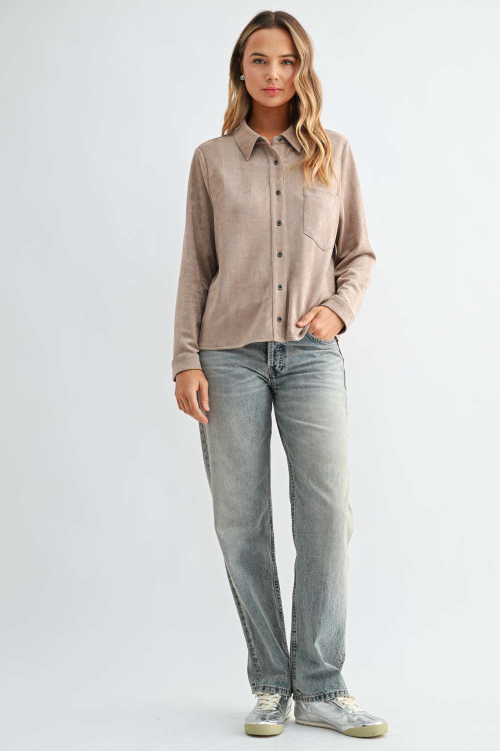 Azalea Stretch Suede Top