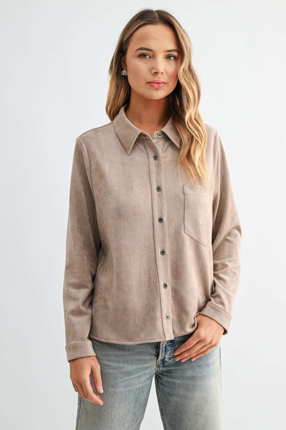 Azalea Stretch Suede Top