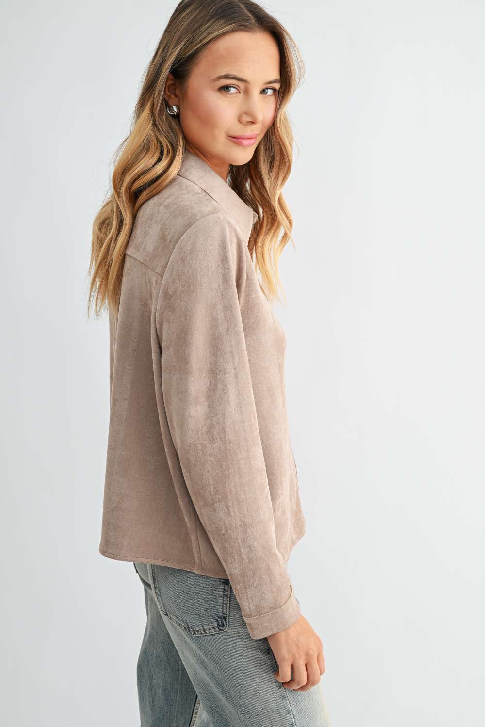 Azalea Stretch Suede Top