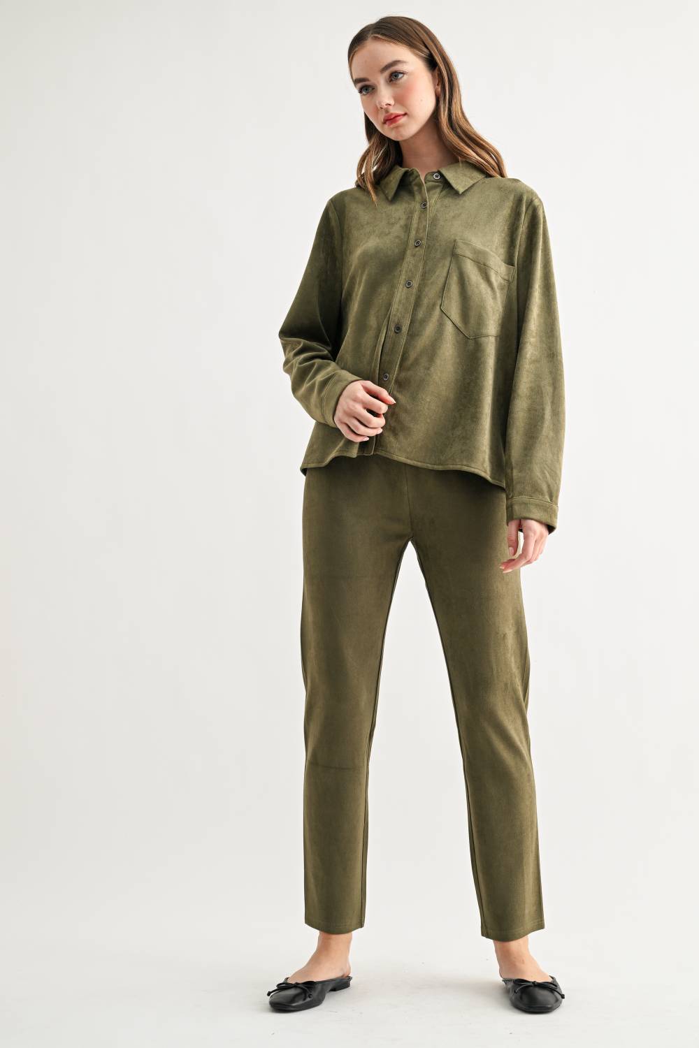 Azalea Stretch Suede Top