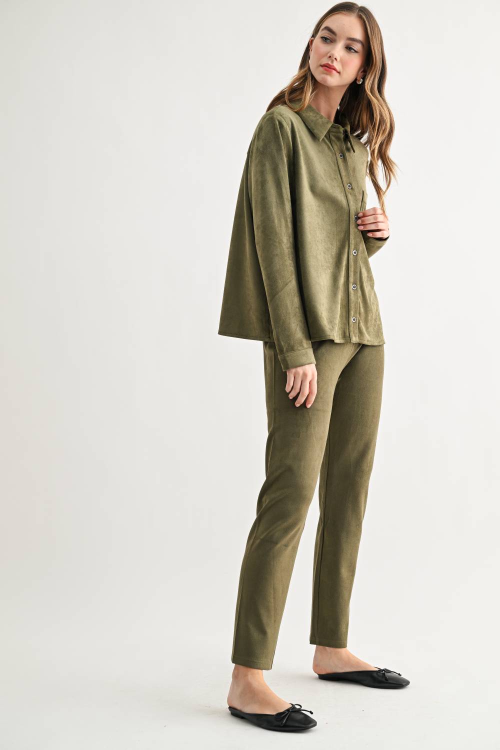Azalea Stretch Suede Top