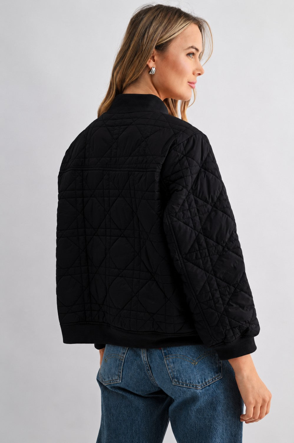 Janessa Quilted Bomber Jacket