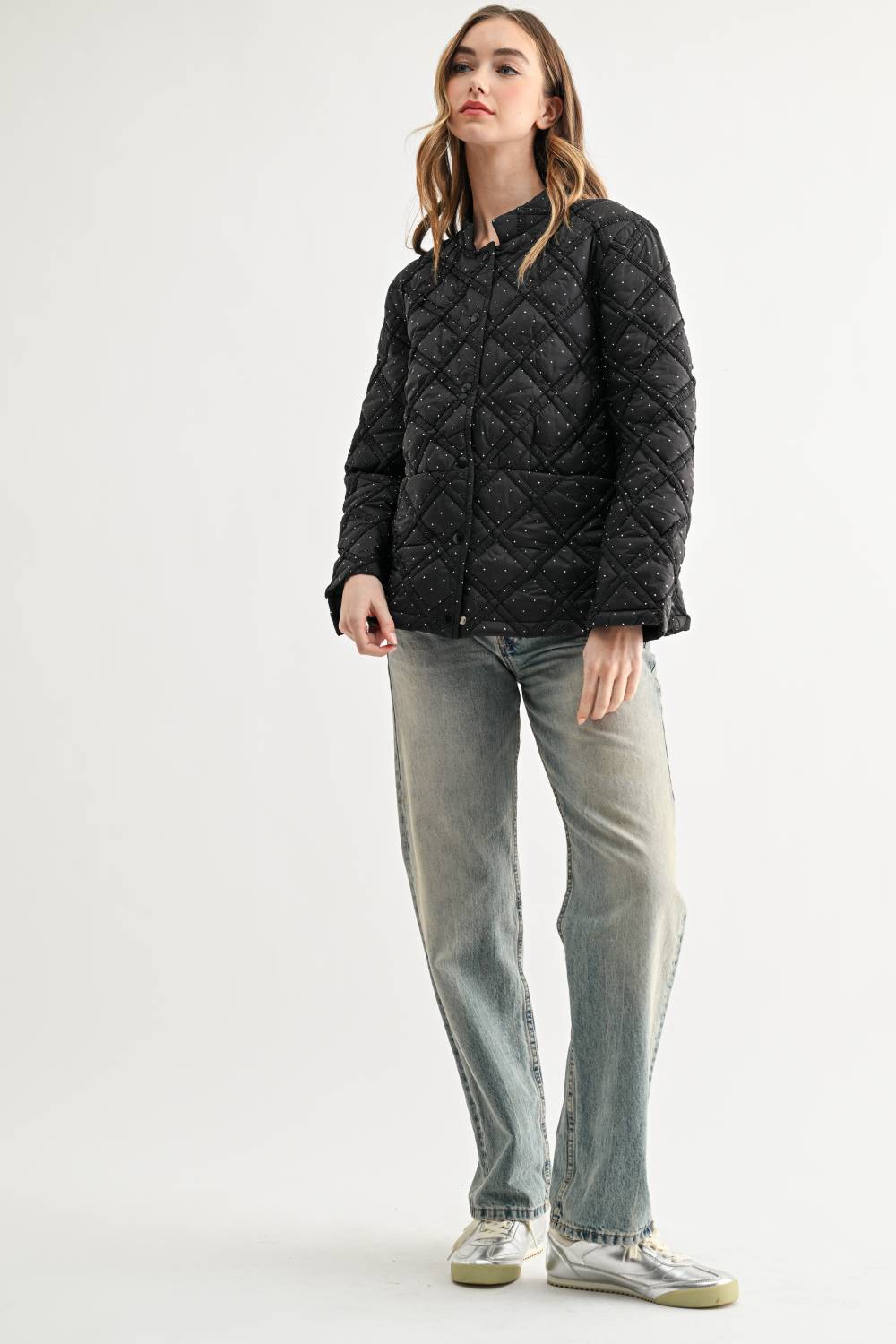 Jessalynn Rhinestone Quilted Jacket