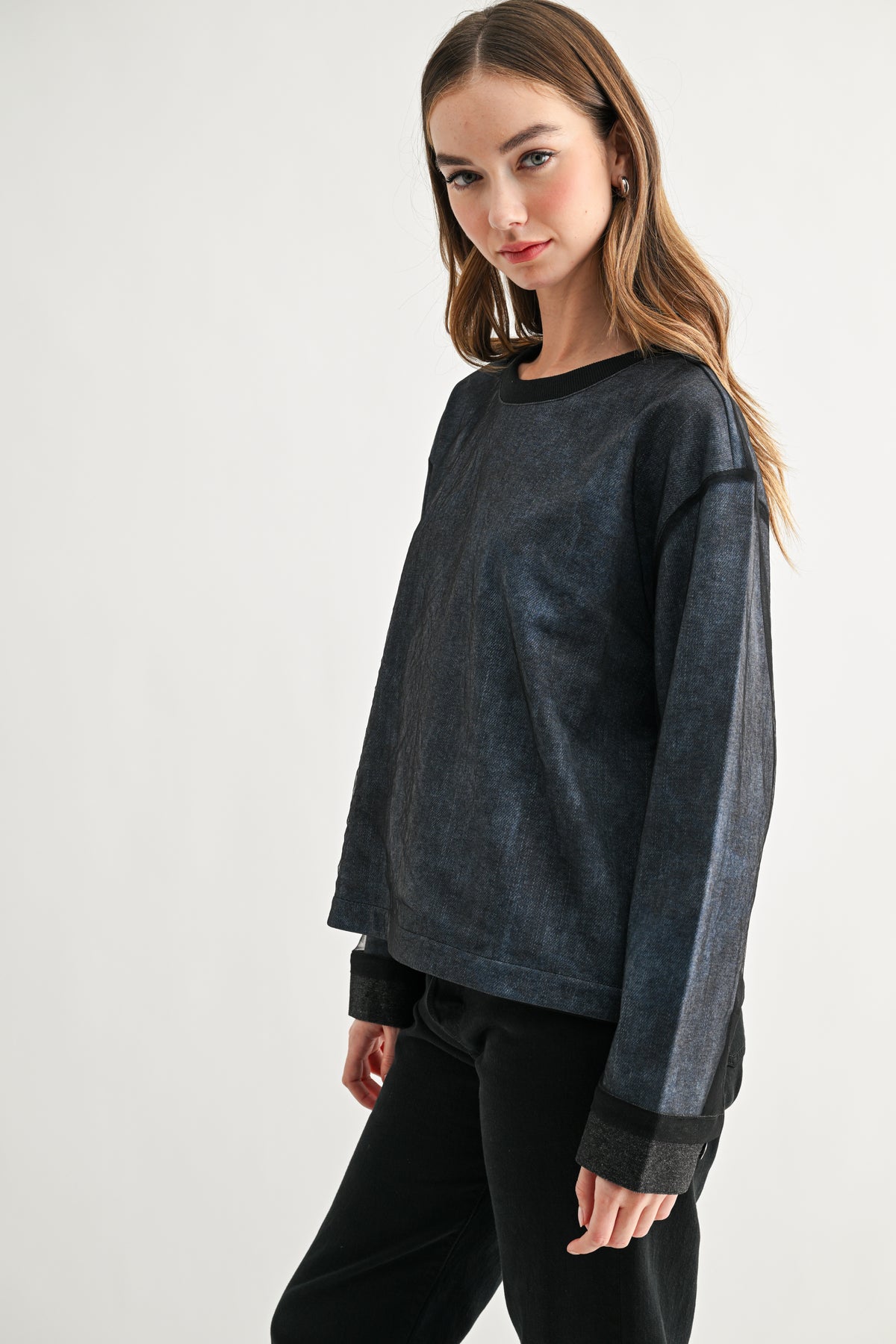 Kalila Mix Media Mesh Top