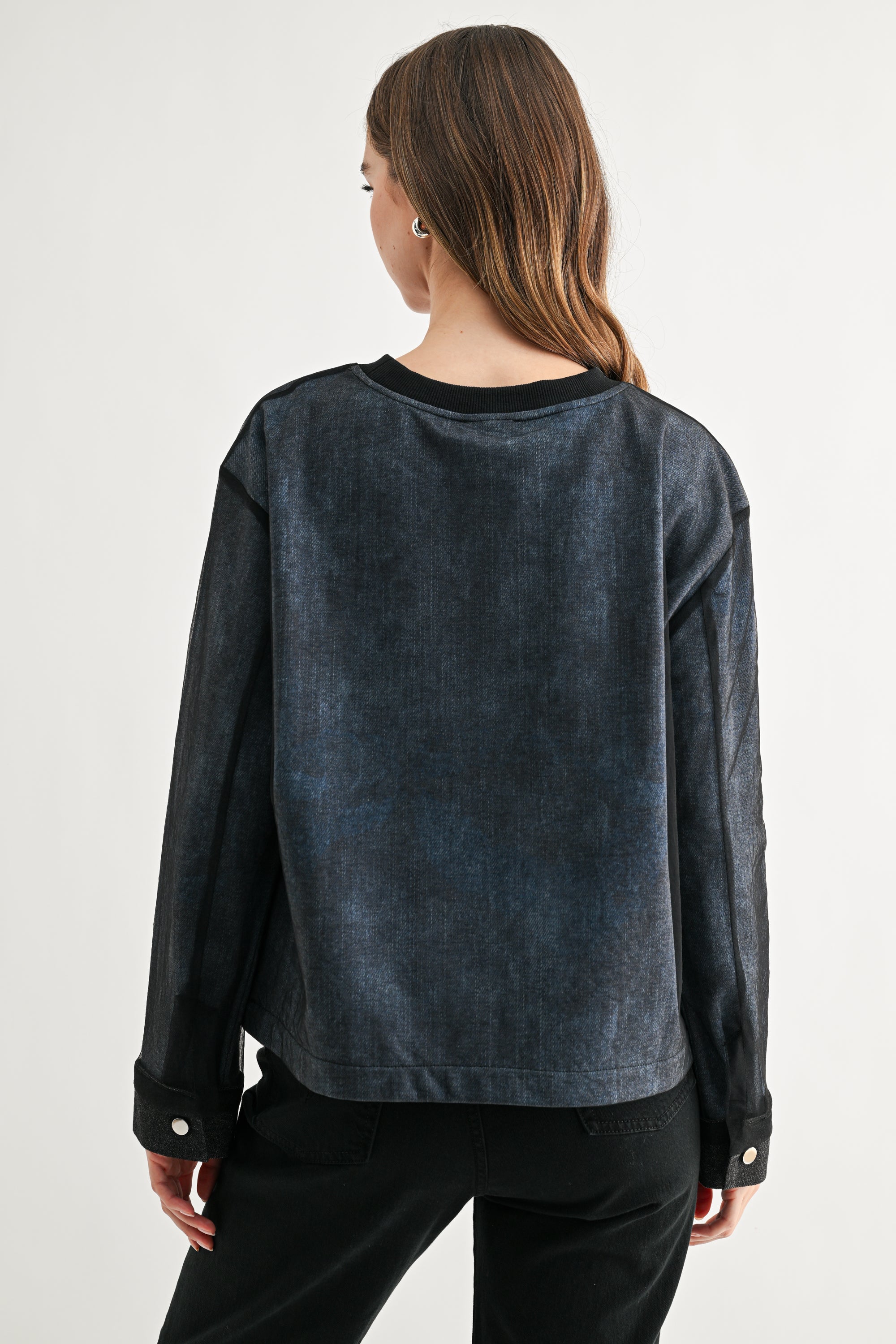Kalila Mix Media Mesh Top