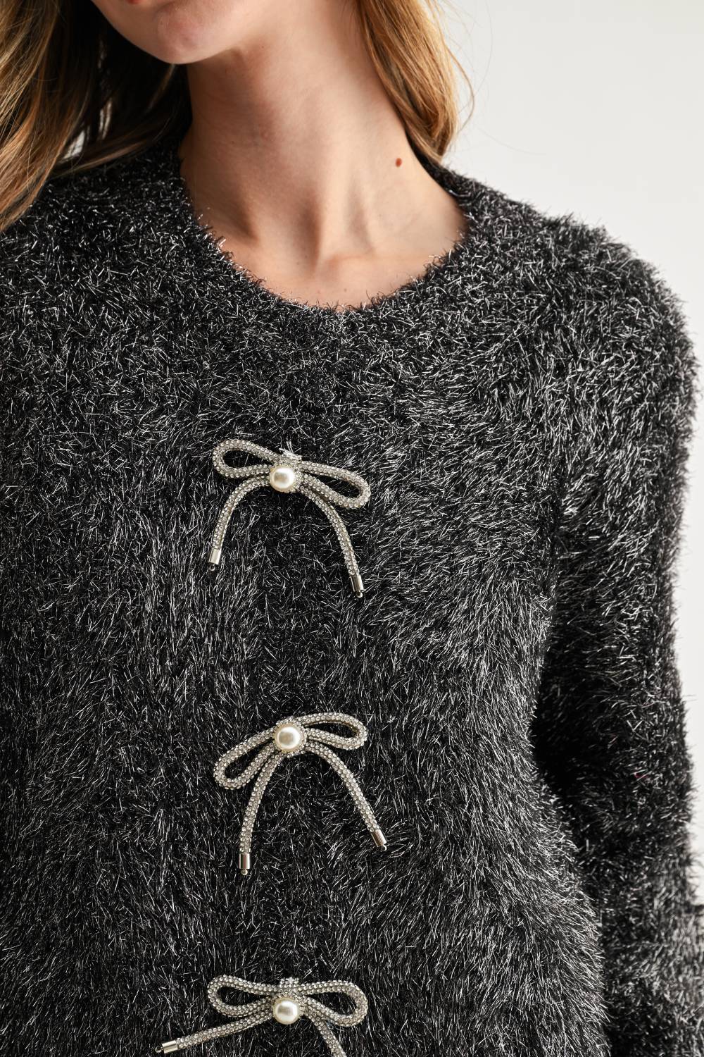 Stephanie Ribbon Bow Knit Cardigan