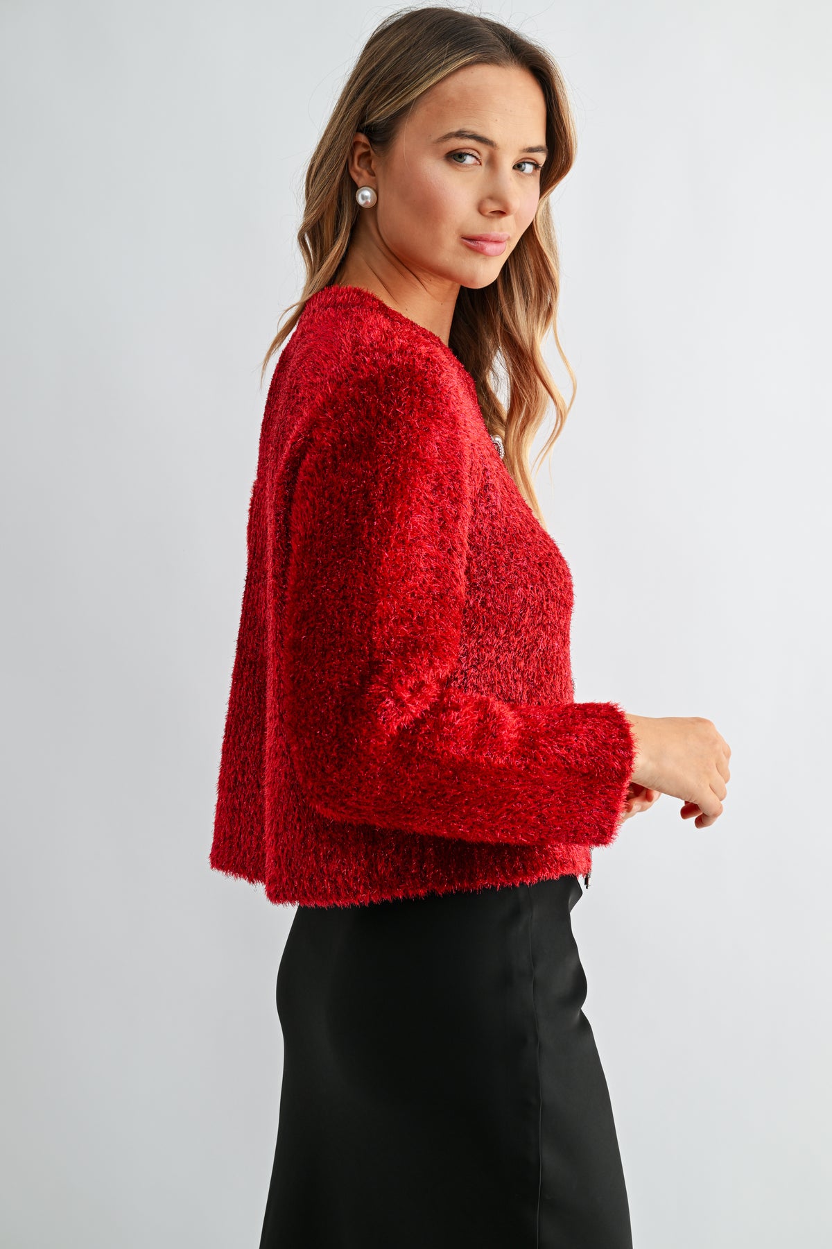 Stephanie Ribbon Bow Knit Cardigan