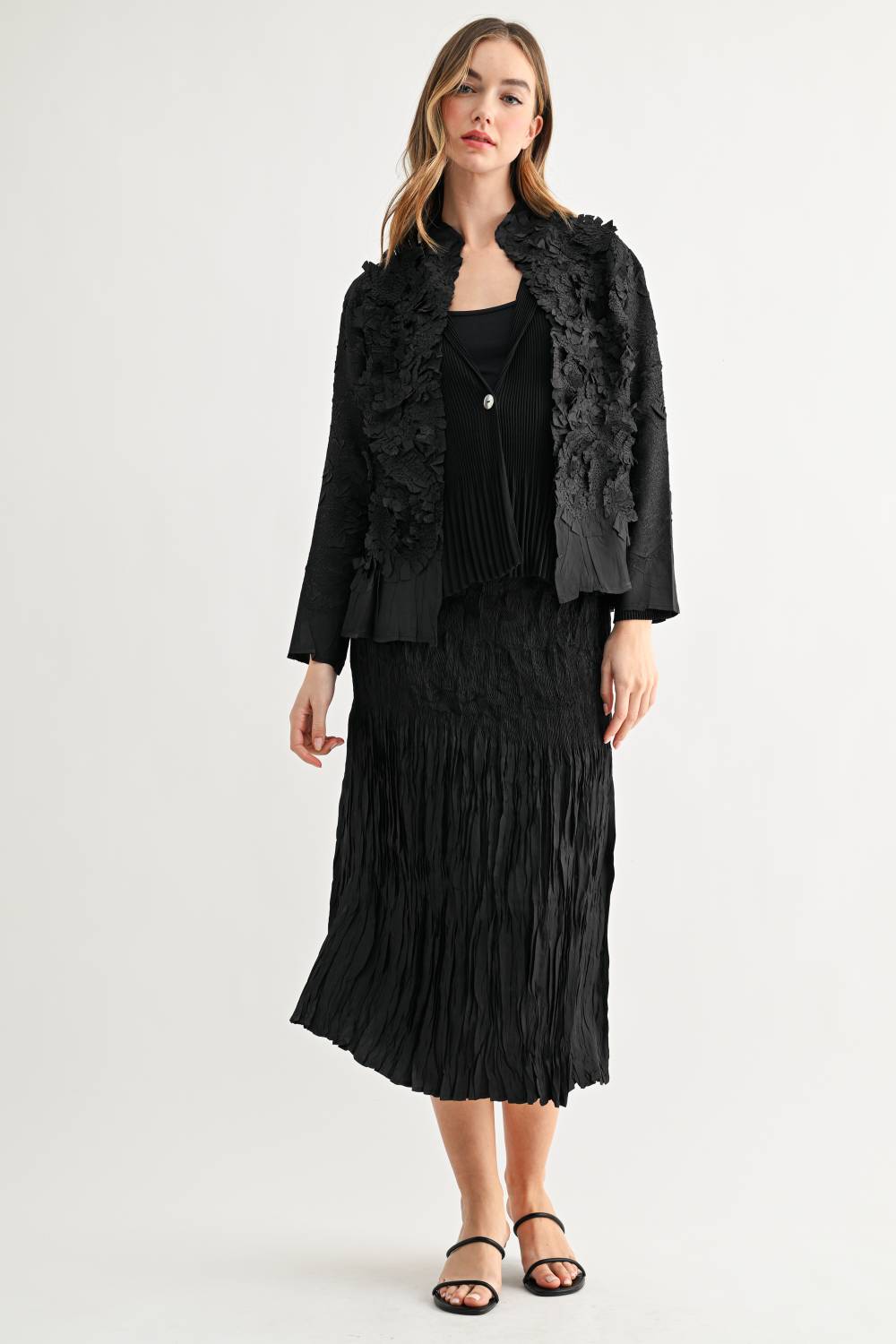 Connor Crinkle Pleated with Smocking Skirt