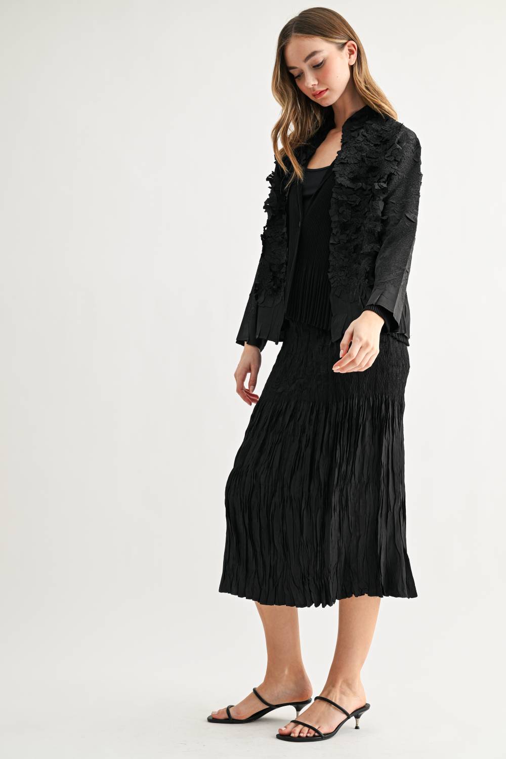 Connor Crinkle Pleated with Smocking Skirt