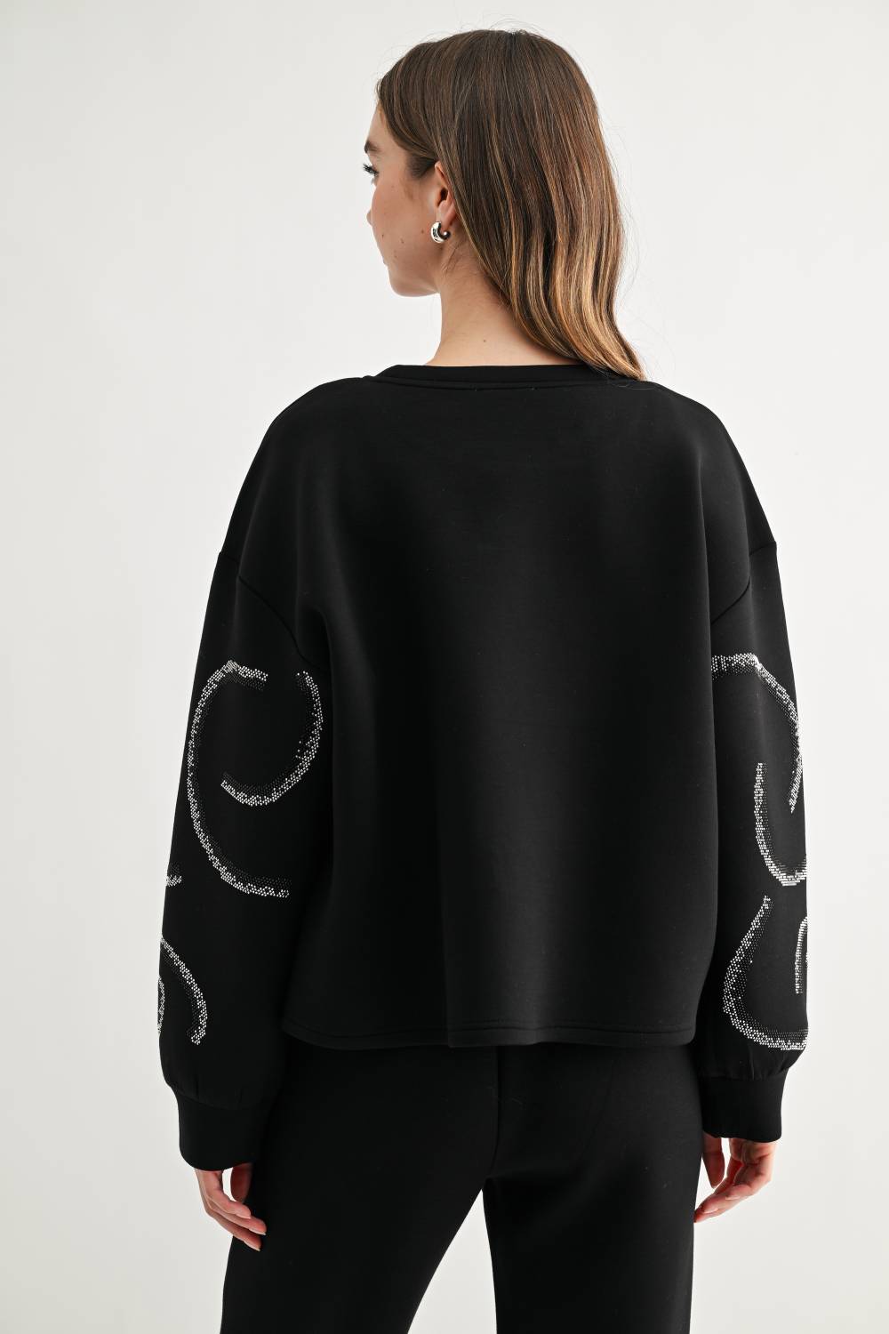 Keegan Stretch French Scuba Rhinestone Top