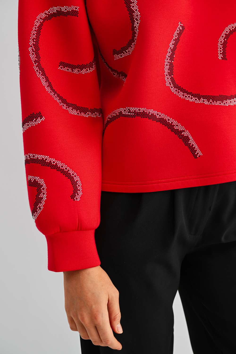 Keegan Stretch French Scuba Rhinestone Top