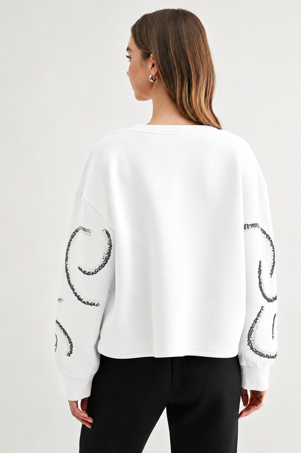 Keegan Stretch French Scuba Rhinestone Top