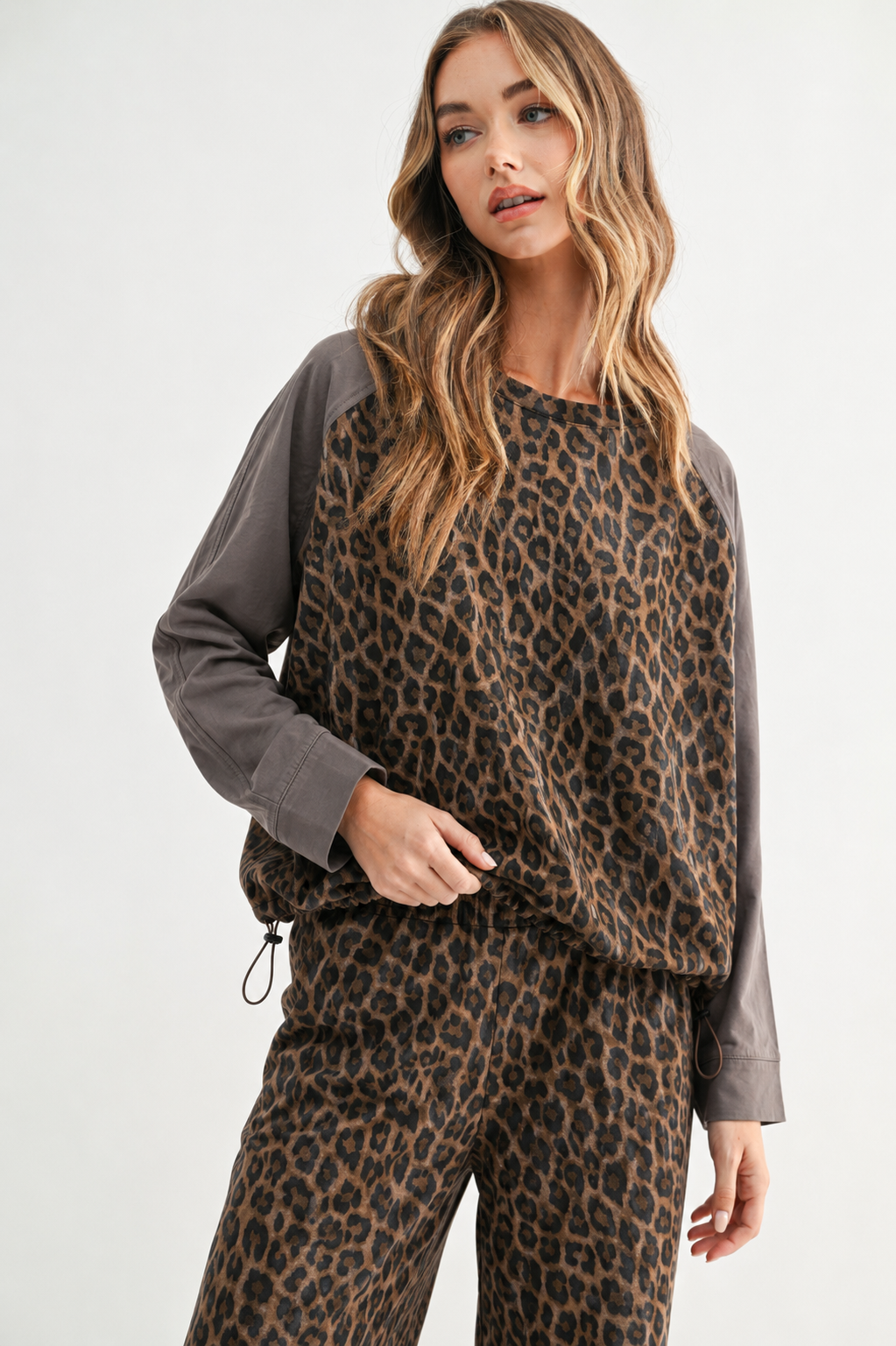 Ken Animal Print Raglan Top
