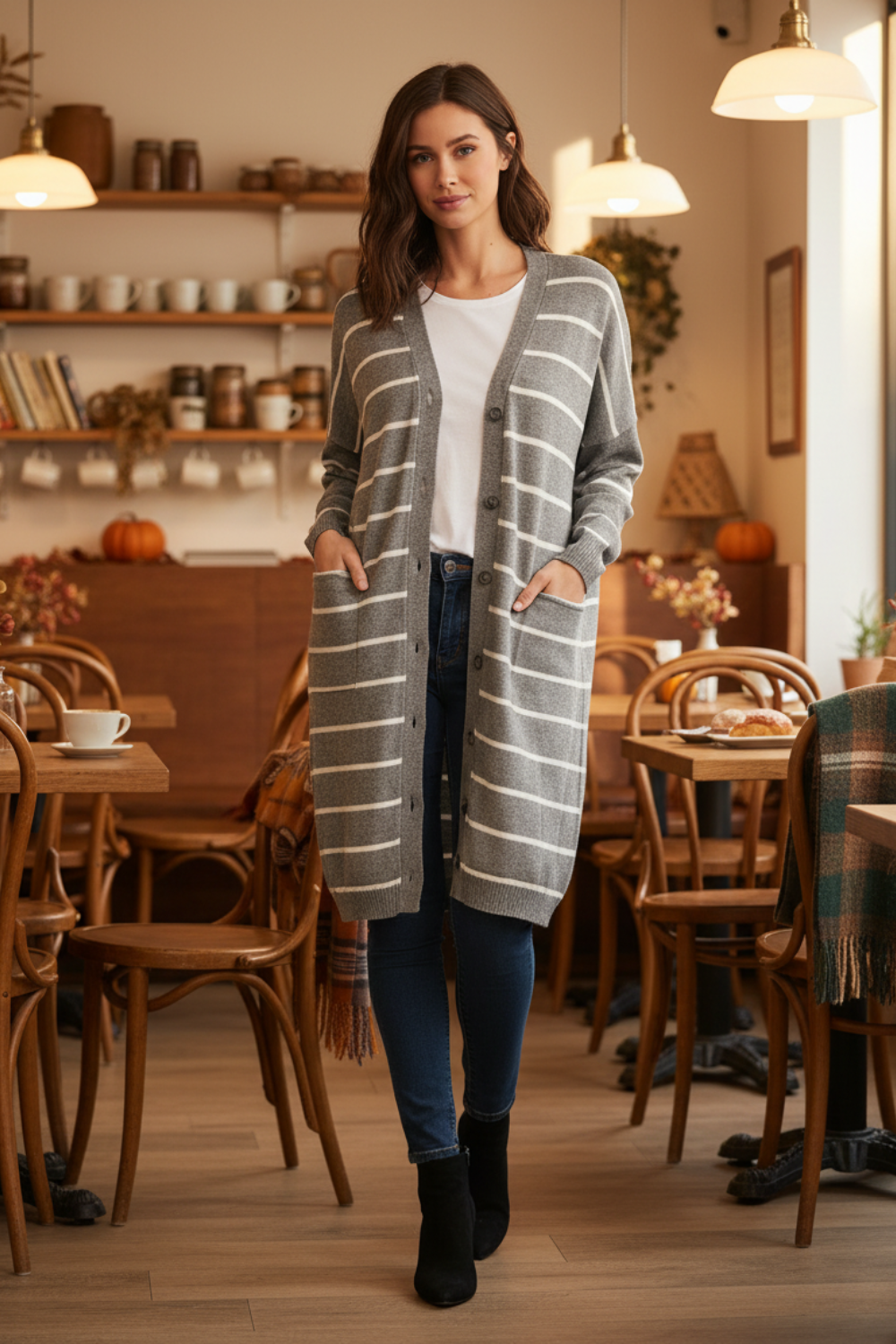 Shayla Stretch Knitted Sweater Cardigan