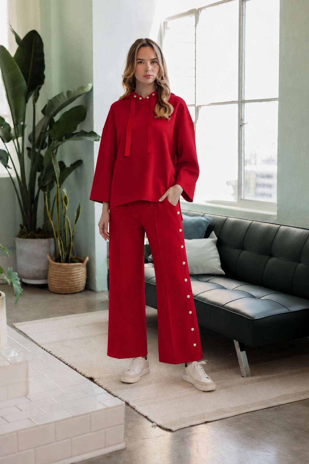 Farrah French Scuba Pearl Pant