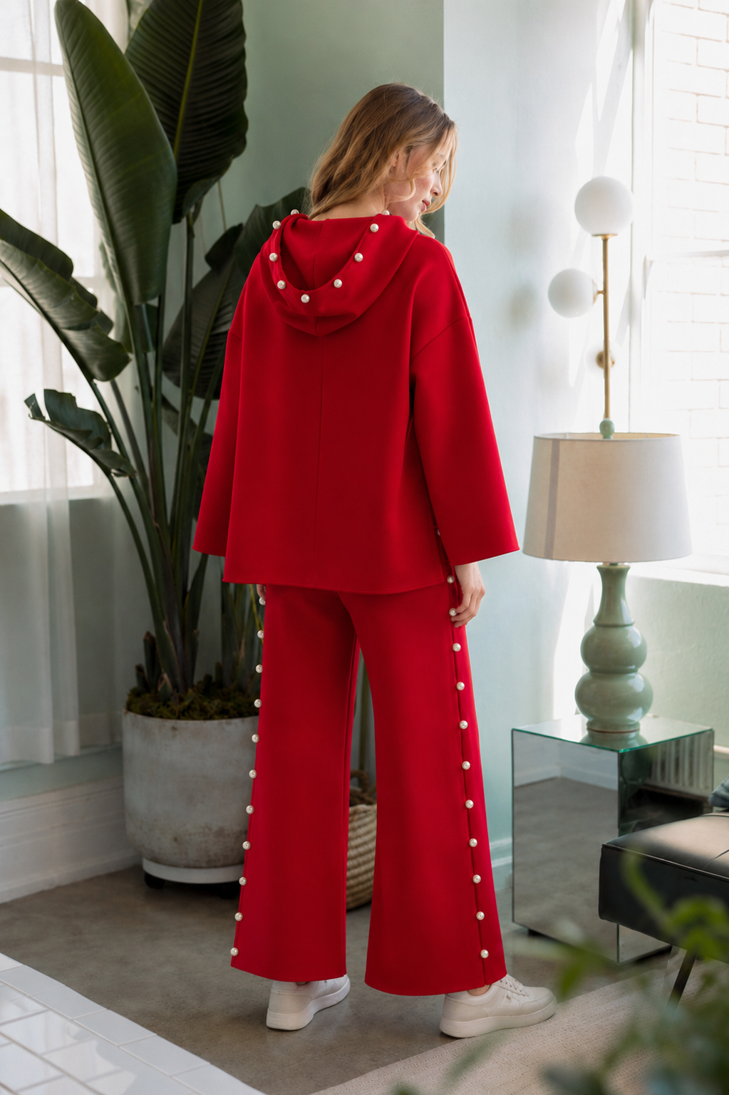 Farrah French Scuba Pearl Pant