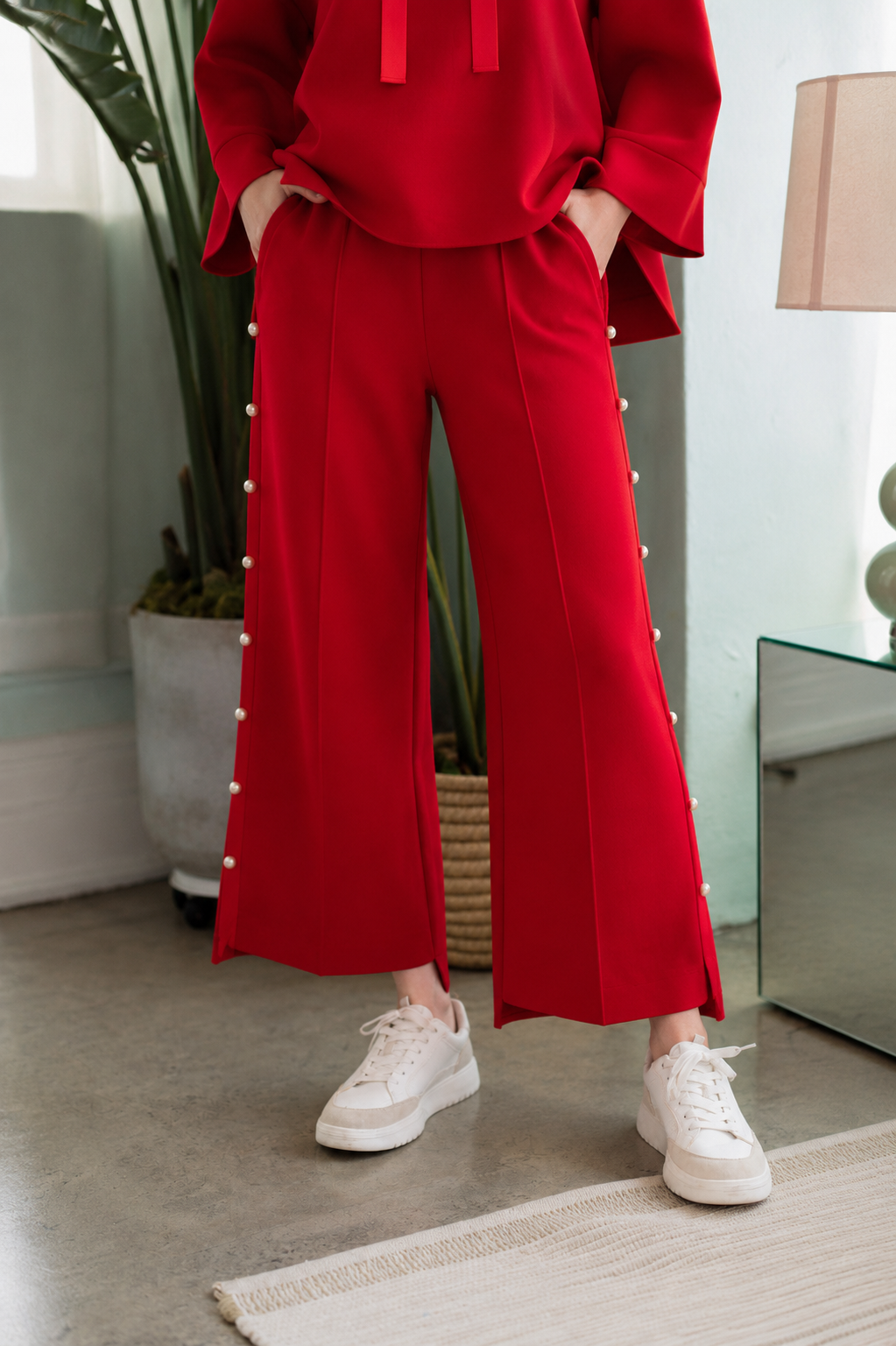 Farrah French Scuba Pearl Pant