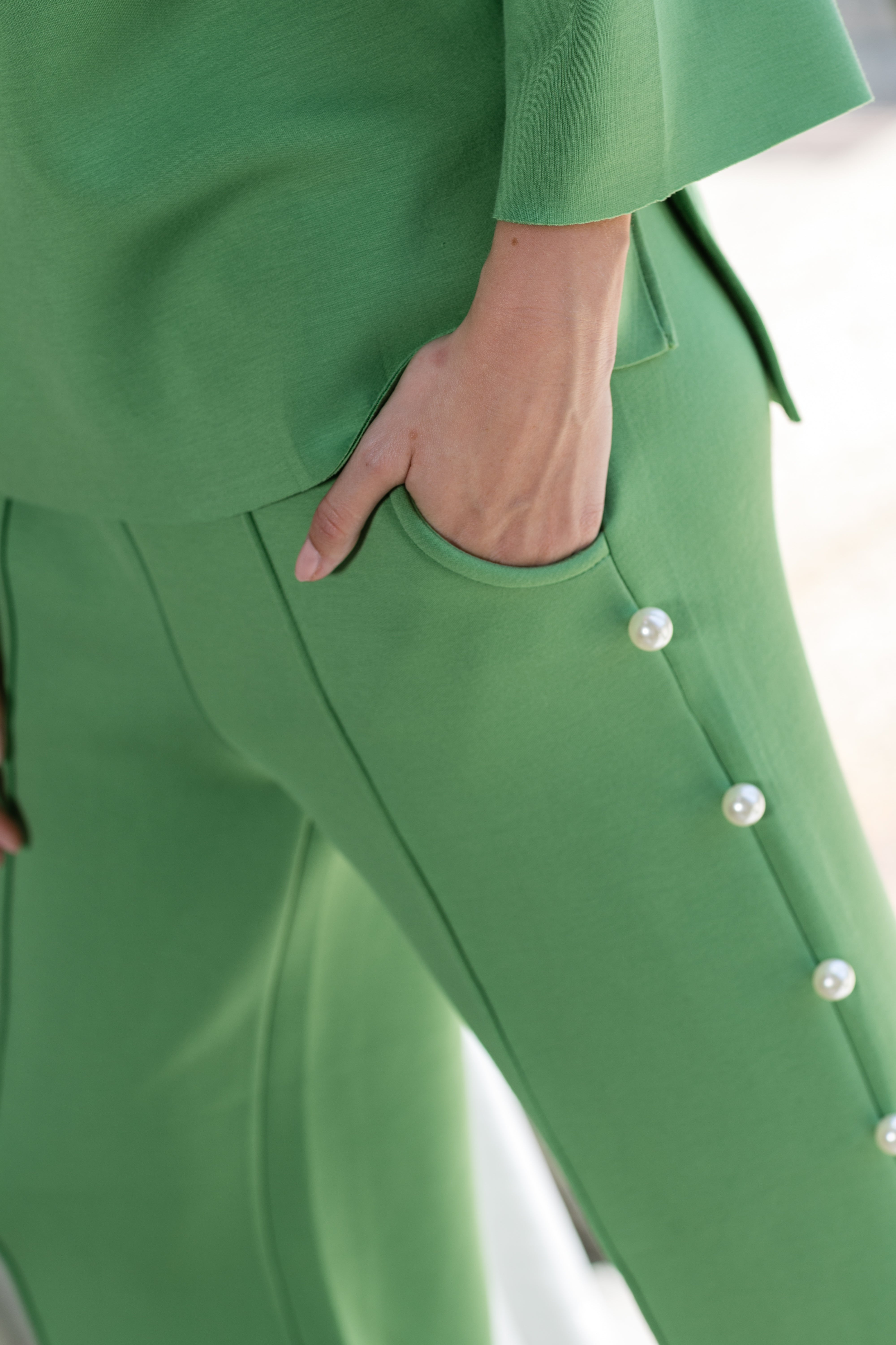 Farrah French Scuba Pearl Pant - Light Colors