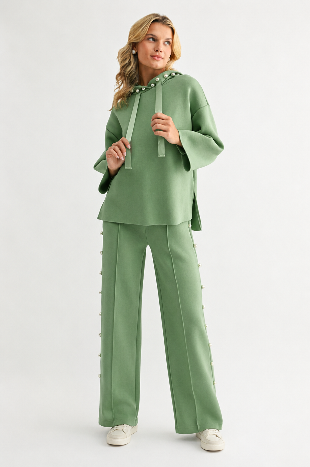 Farrah French Scuba Pearl Pant