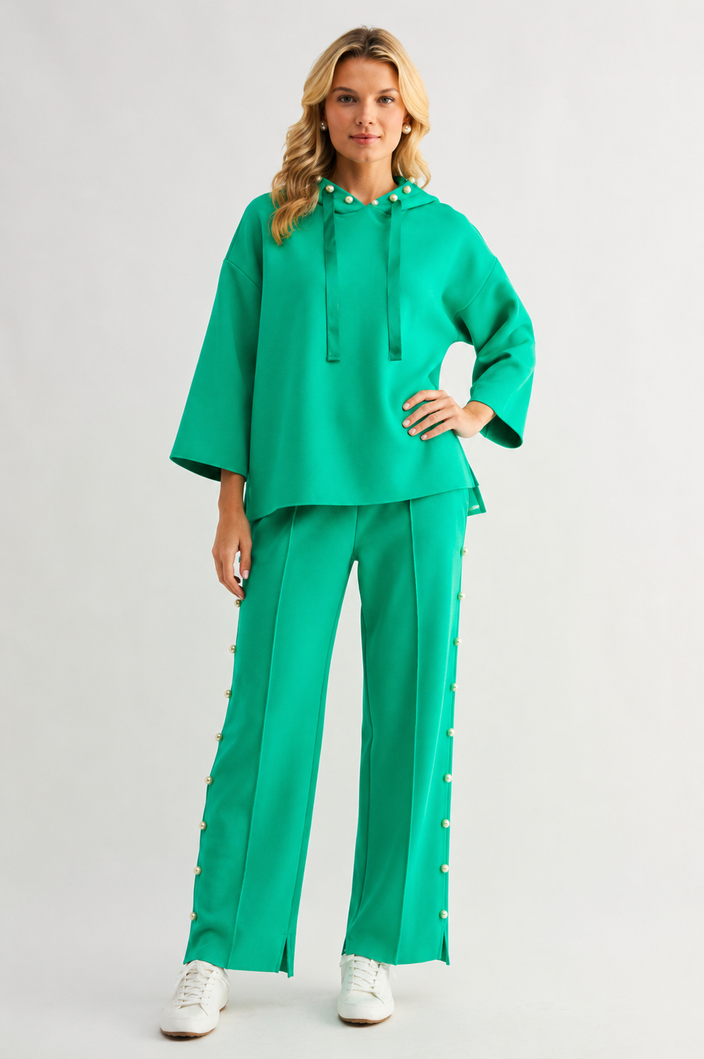 Farrah French Scuba Pearl Pant