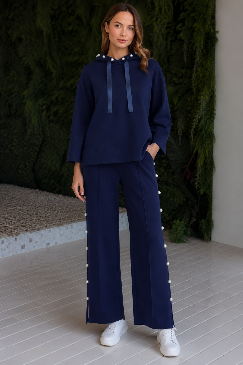 Farrah French Scuba Pearl Pant