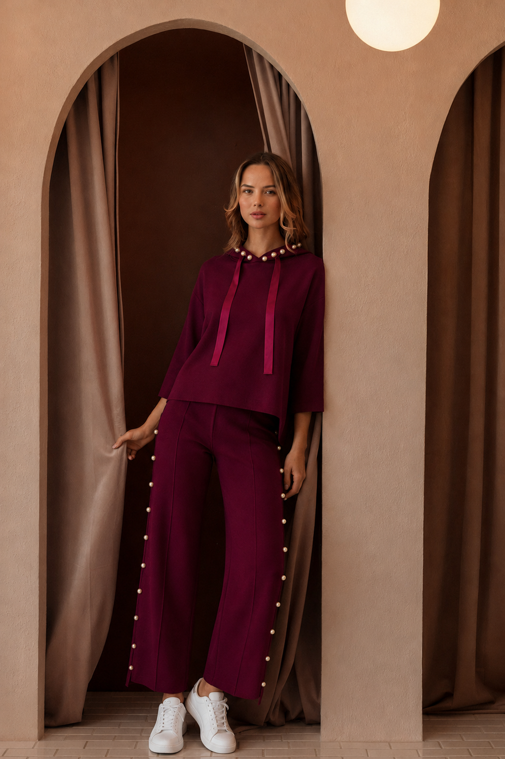 Farrah French Scuba Pearl Pant